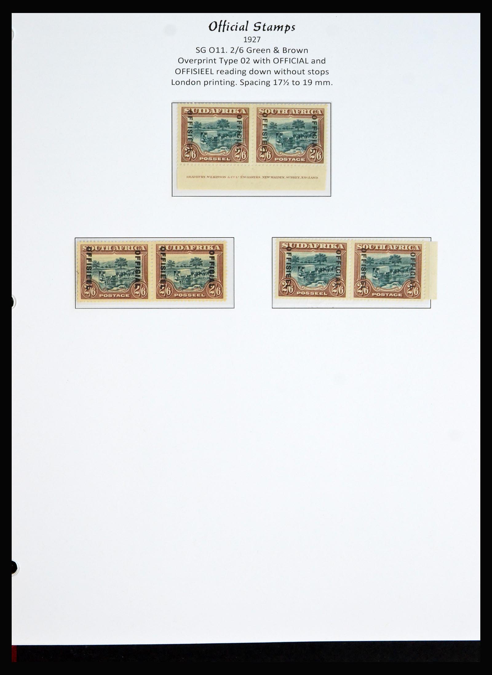 40233 0015 - Stamp collection 40233 South Africa officials 1926-1954.