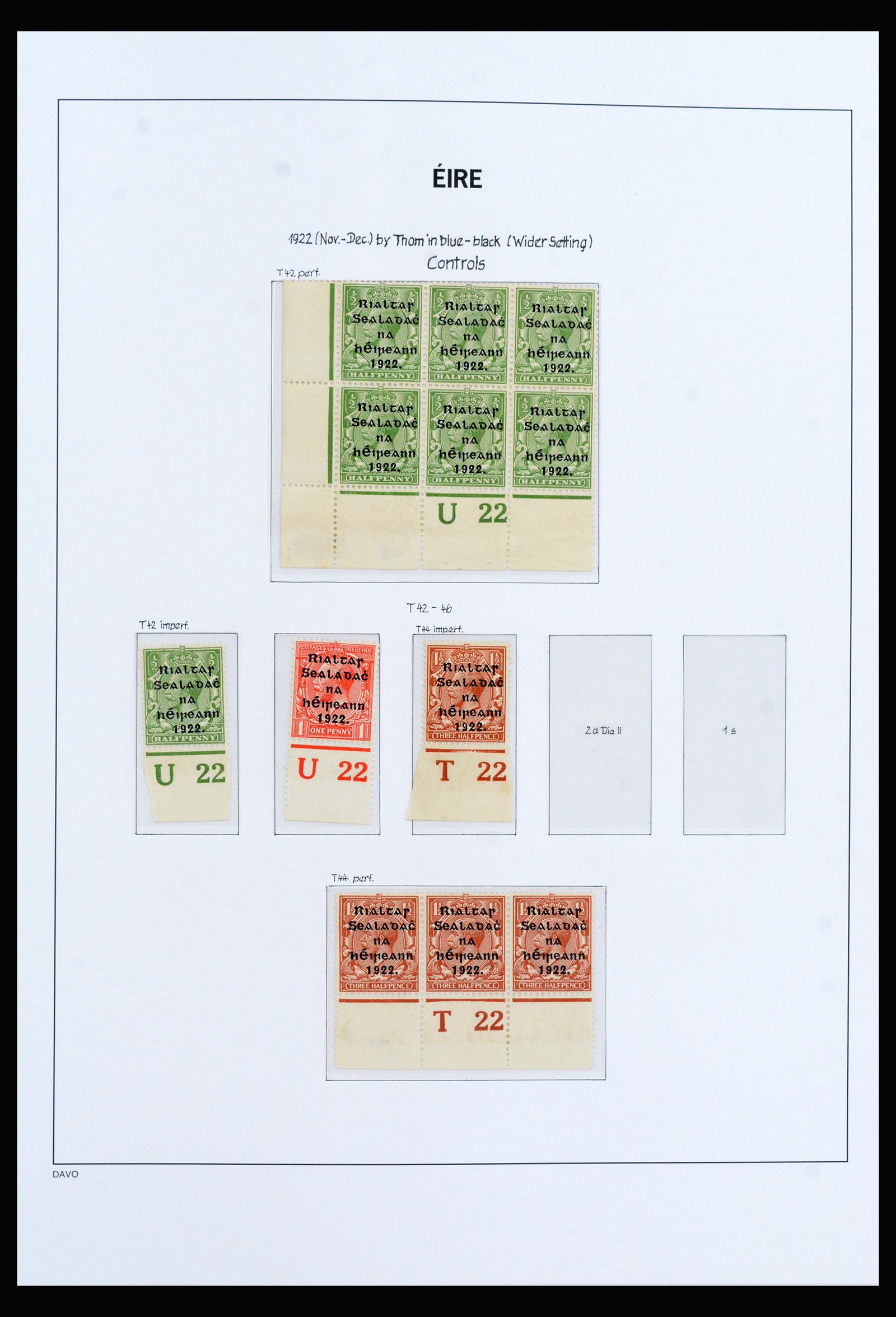 40234 0011 - Postzegelverzameling 40234 Ierland supercollectie 1922-1935.