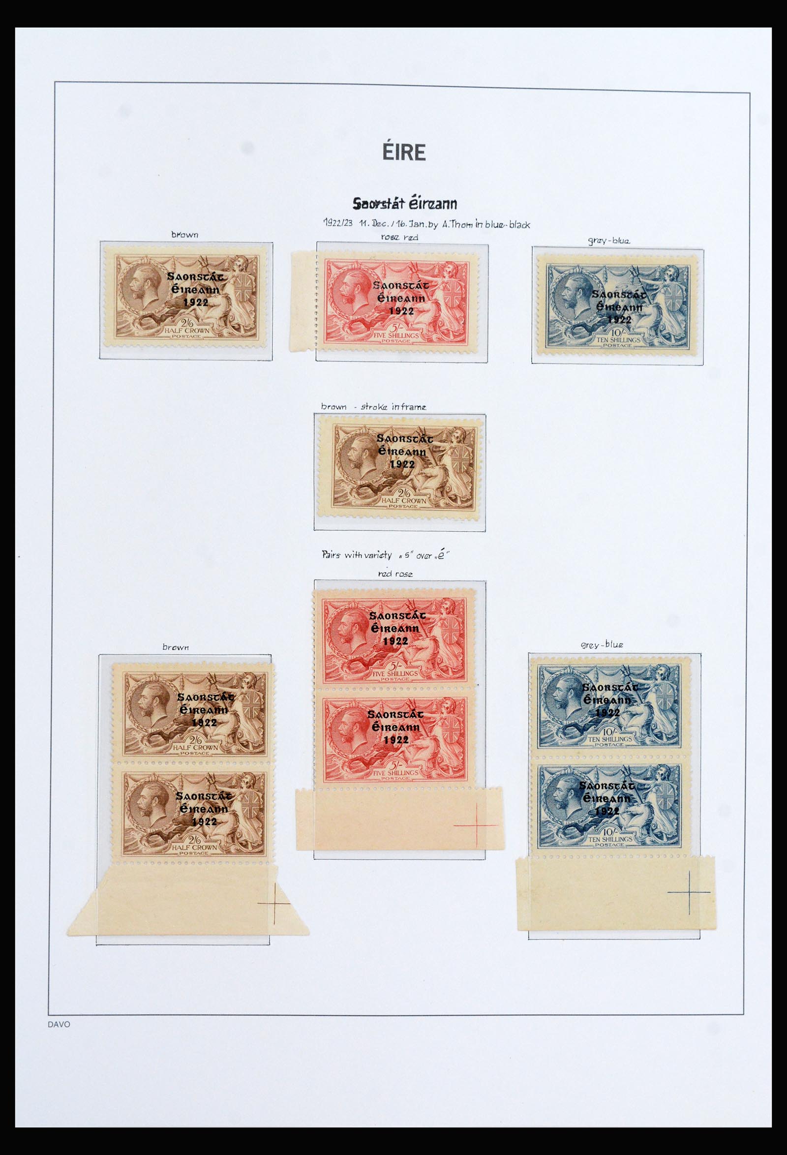 40234 0018 - Postzegelverzameling 40234 Ierland supercollectie 1922-1935.