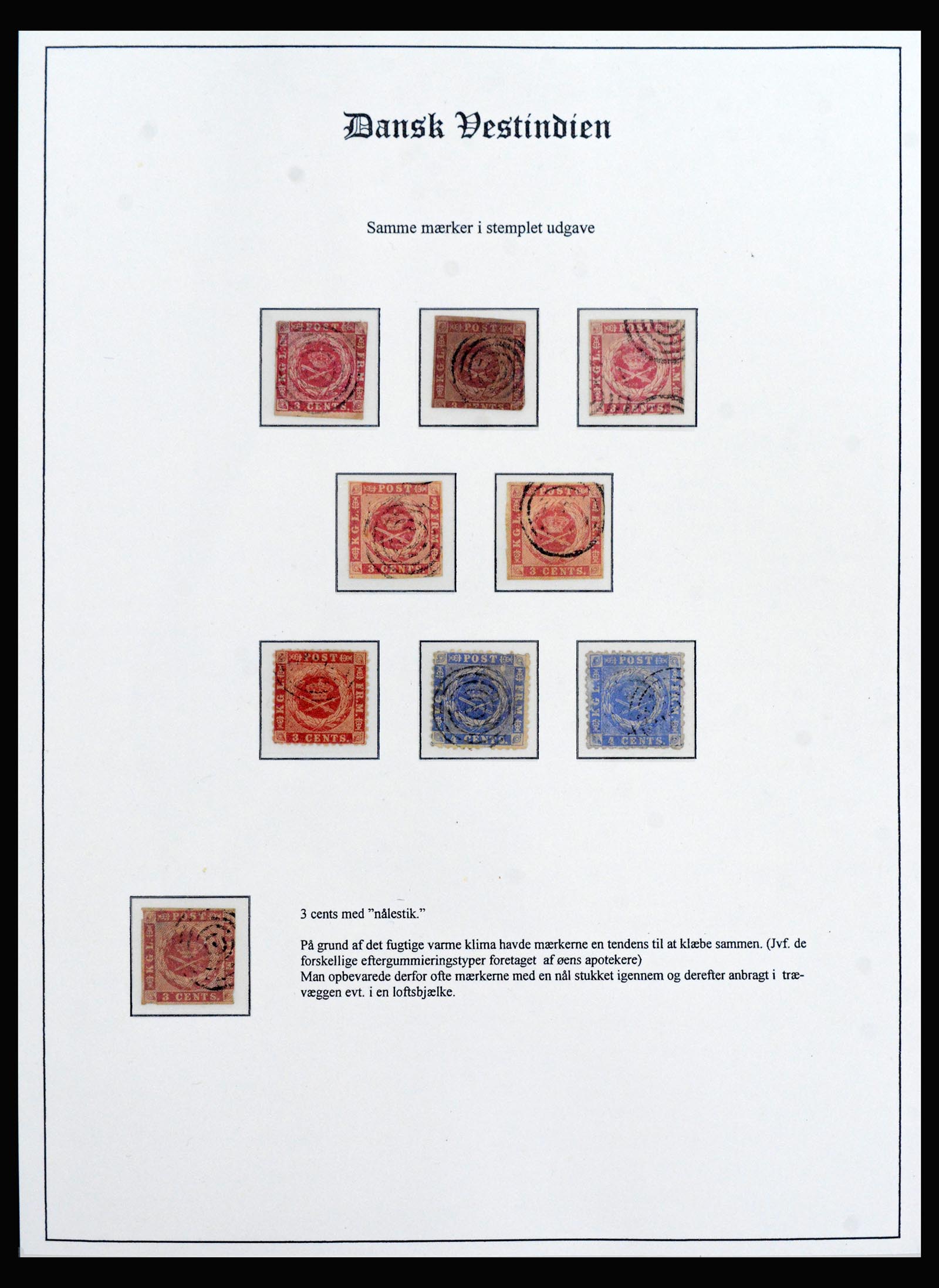 40235 0007 - Stamp collection 40235 Danish West Indies 1850-1917.