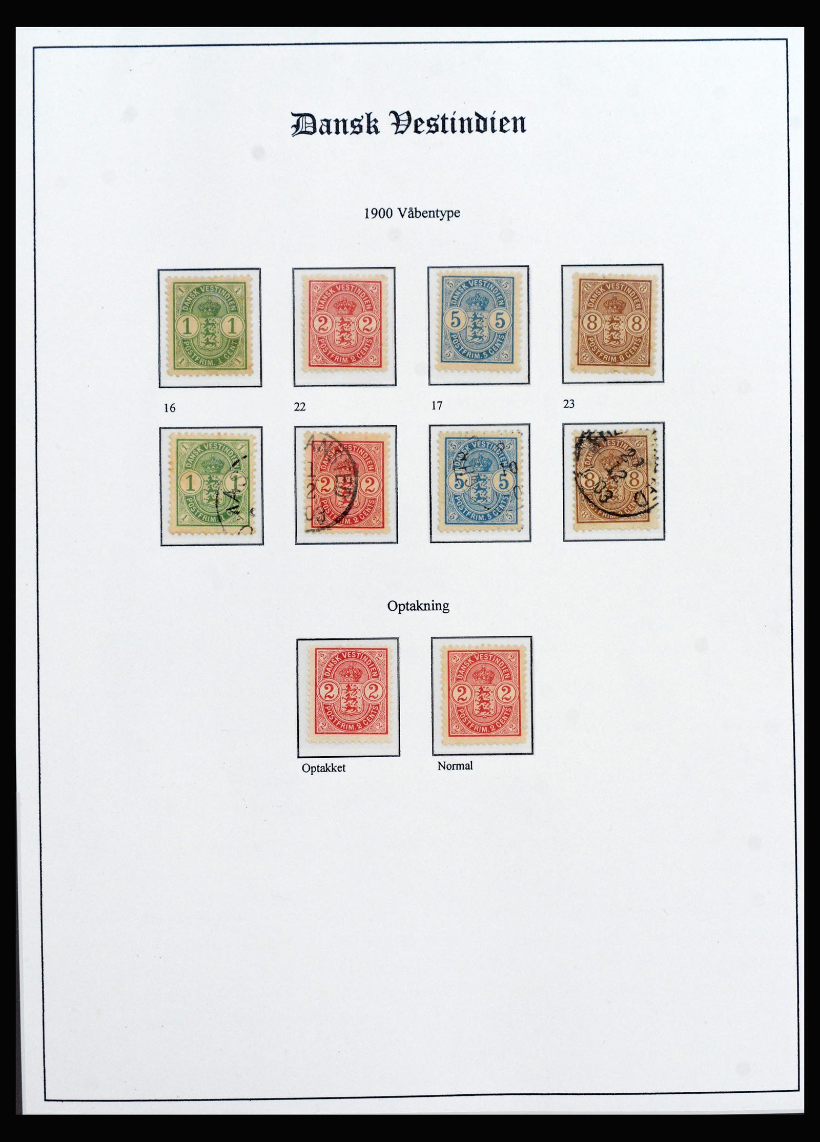 40235 0015 - Stamp collection 40235 Danish West Indies 1850-1917.