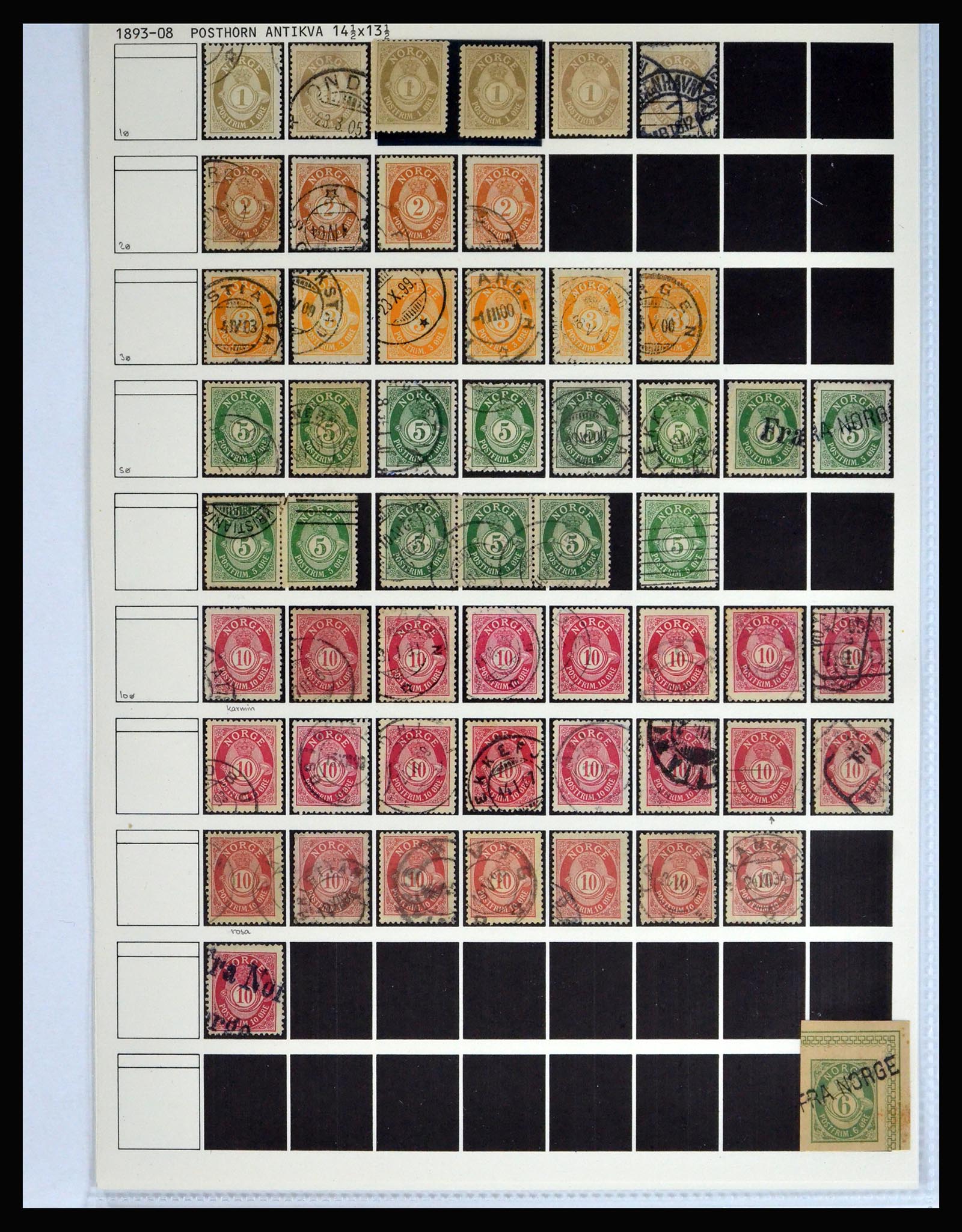 40236 0014 - Stamp collection 40236 Norway 1856-1929.