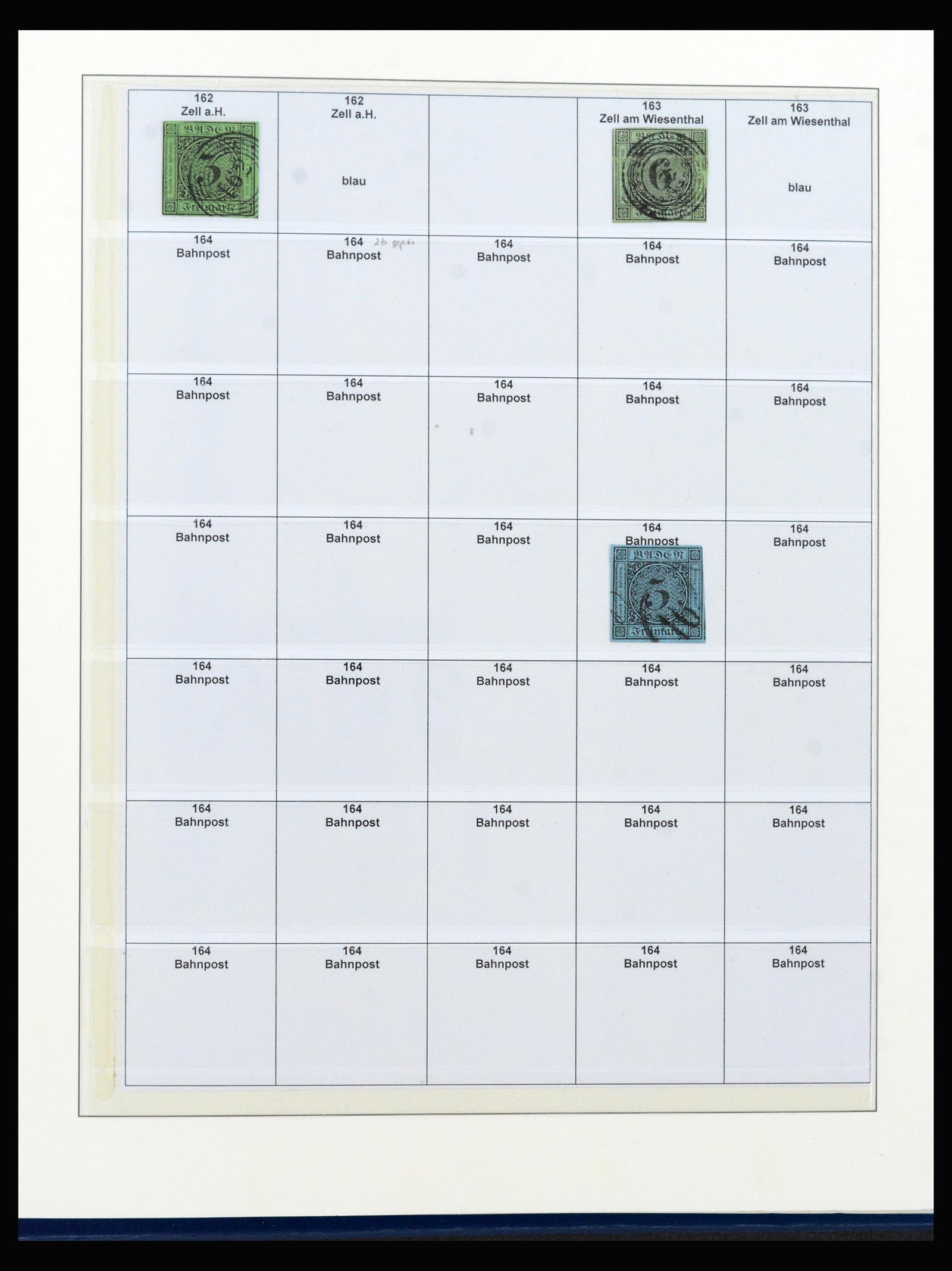 40237 0014 - Stamp collection 40237 Baden cancels 1850-1868.