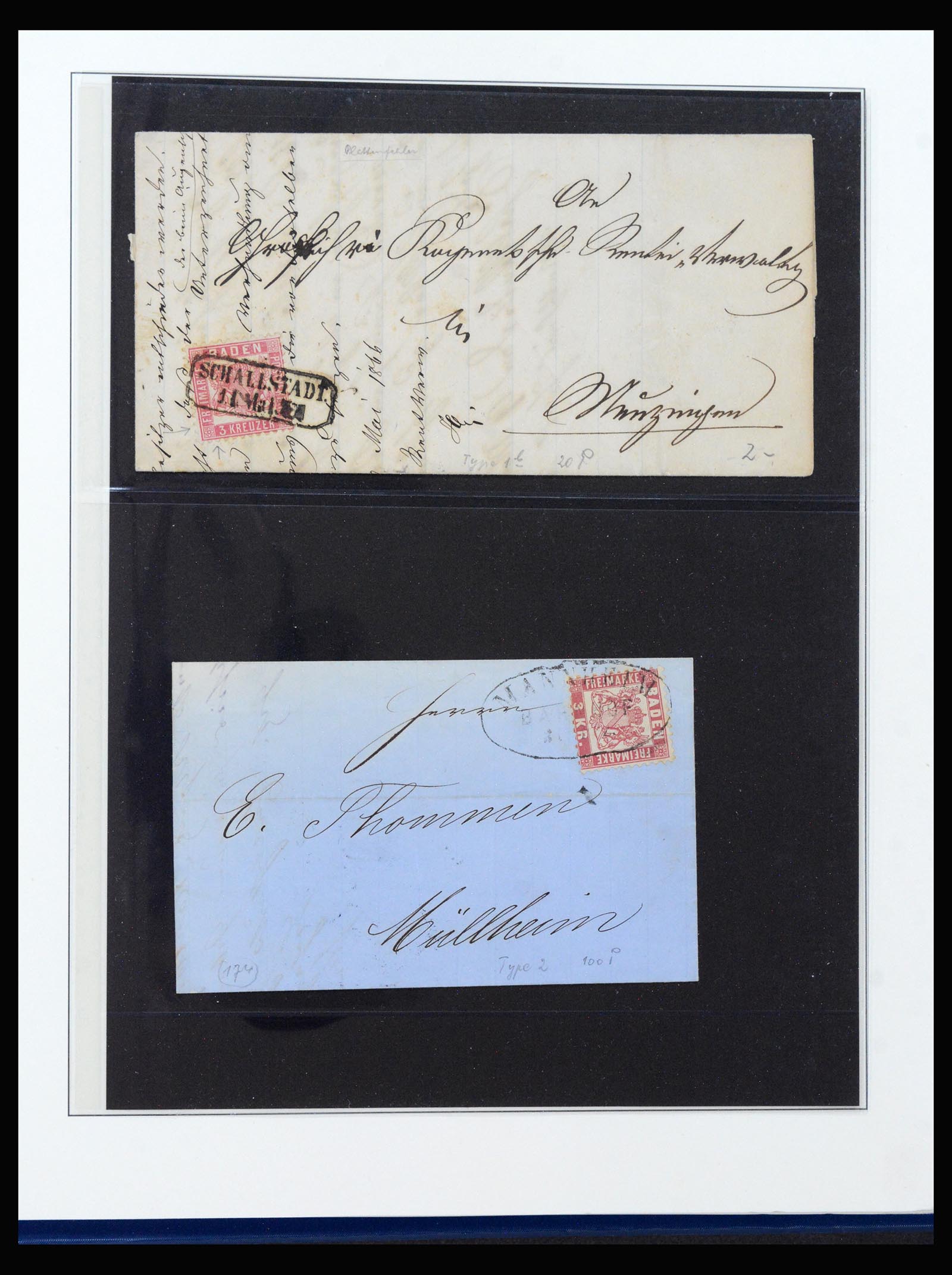 40237 0018 - Stamp collection 40237 Baden cancels 1850-1868.