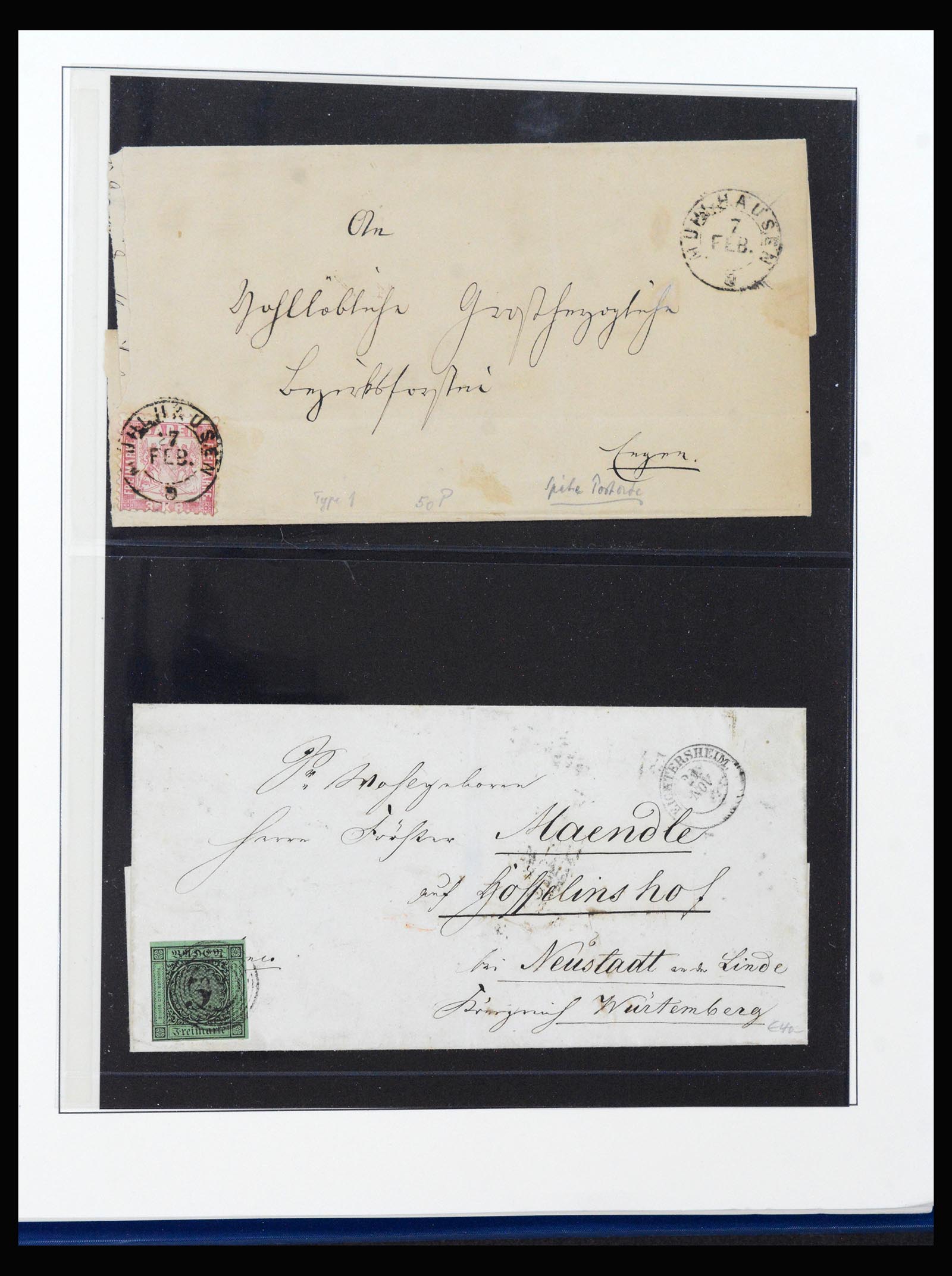 40237 0020 - Stamp collection 40237 Baden cancels 1850-1868.