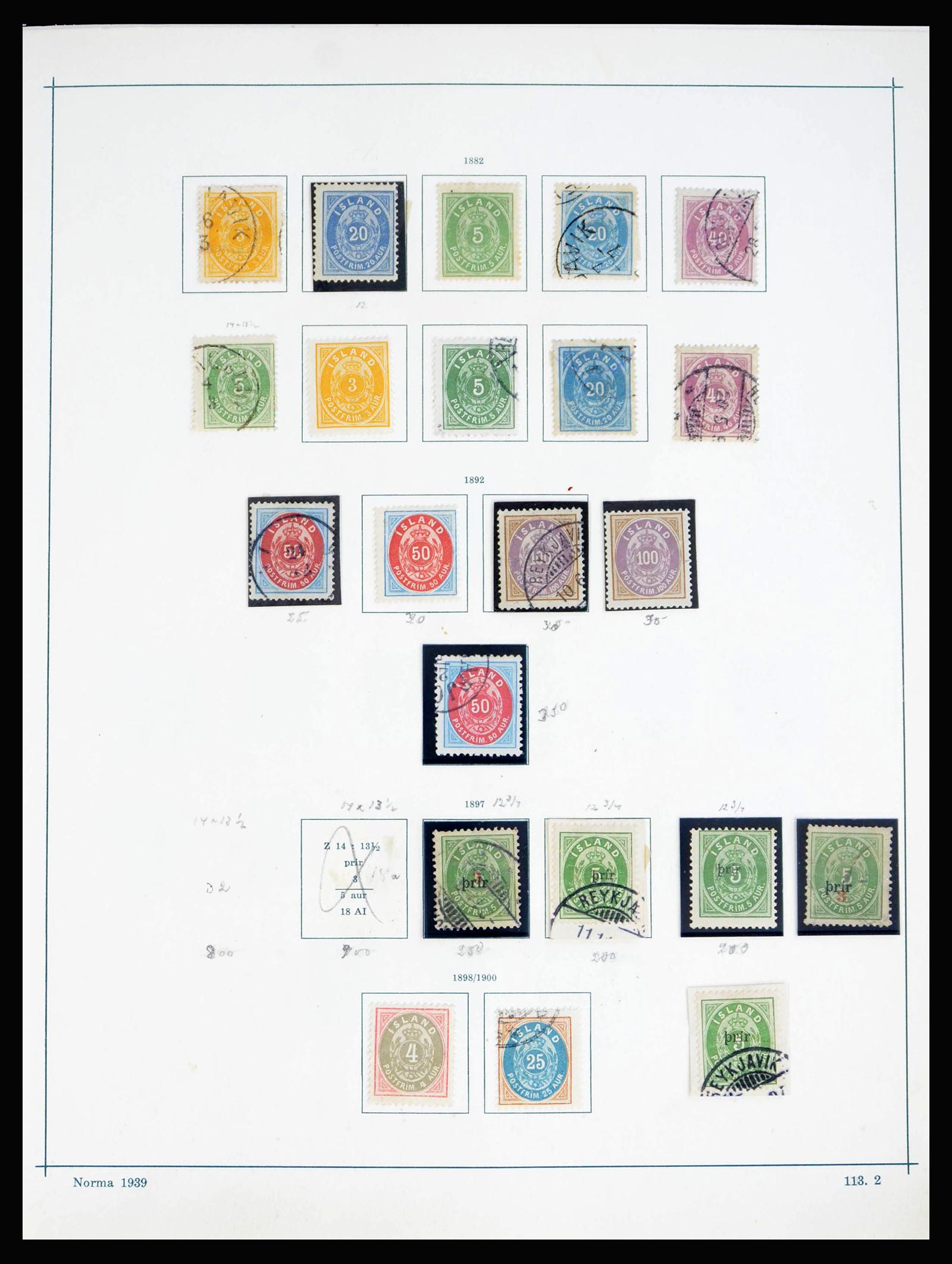 40255 0003 - Stamp collection 40255 Iceland 1873-1967.