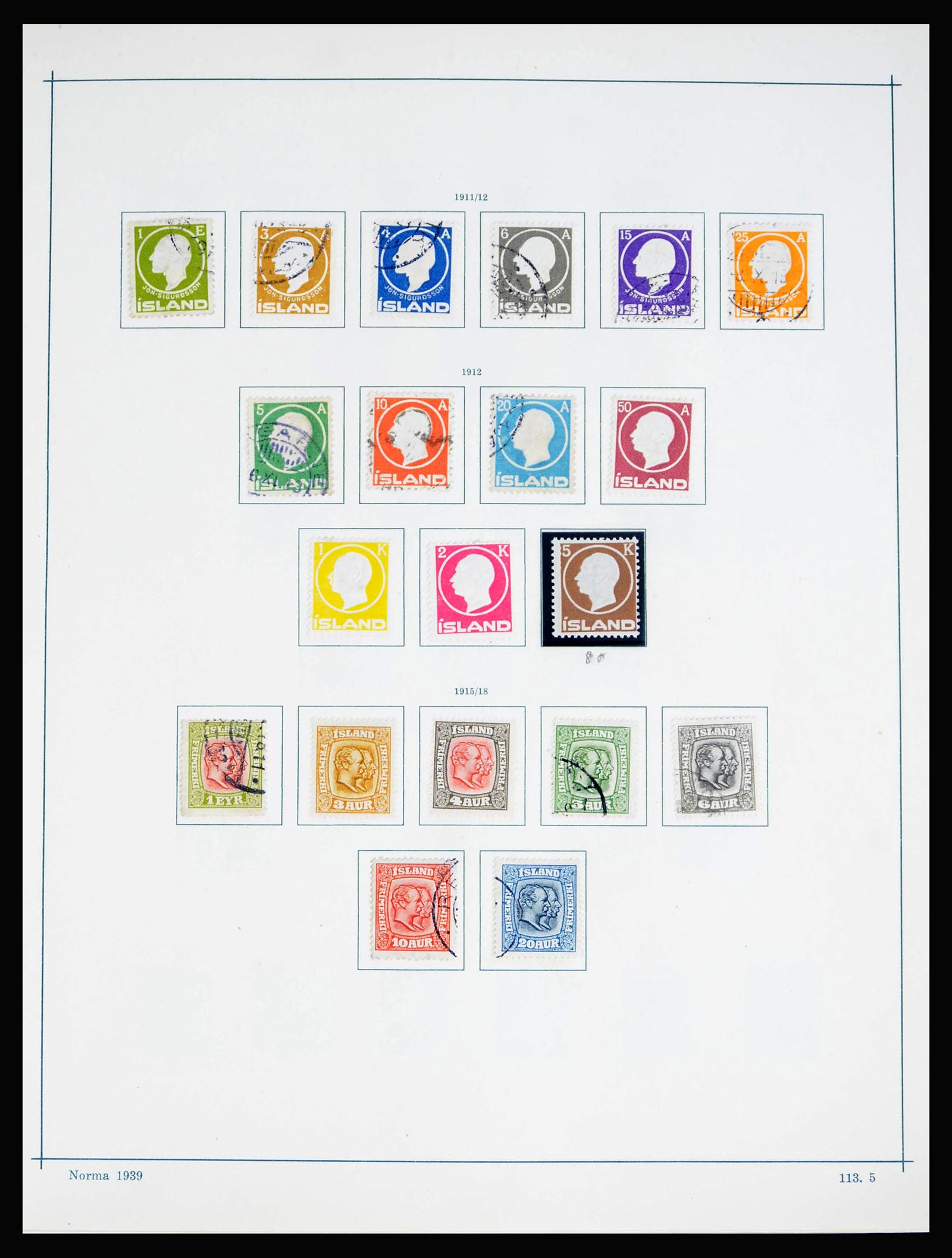 40255 0005 - Stamp collection 40255 Iceland 1873-1967.