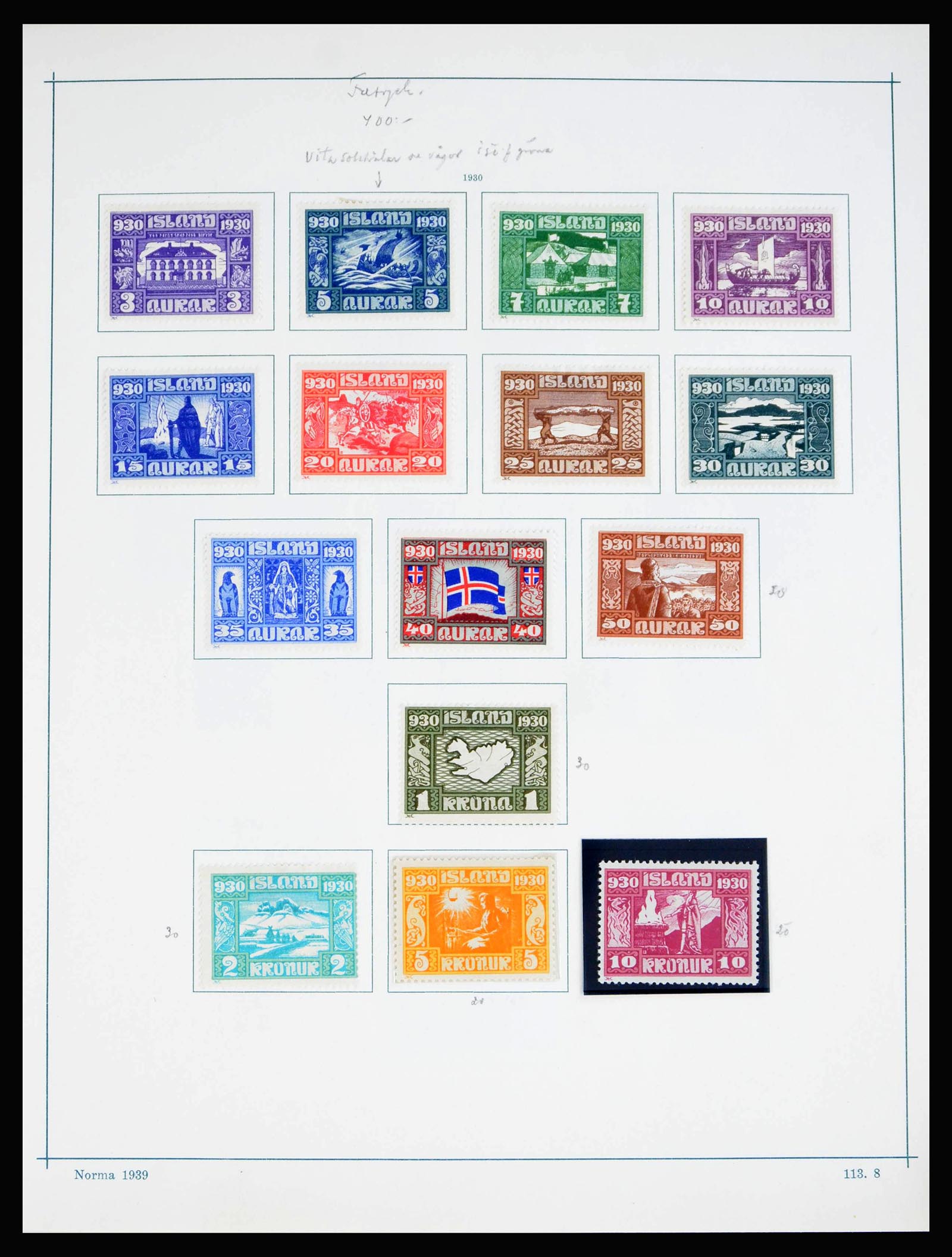 40255 0008 - Stamp collection 40255 Iceland 1873-1967.