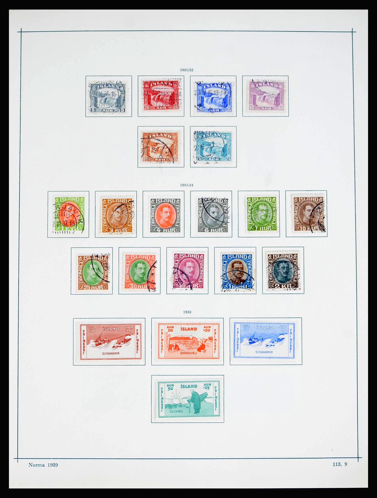 40255 0009 - Stamp collection 40255 Iceland 1873-1967.