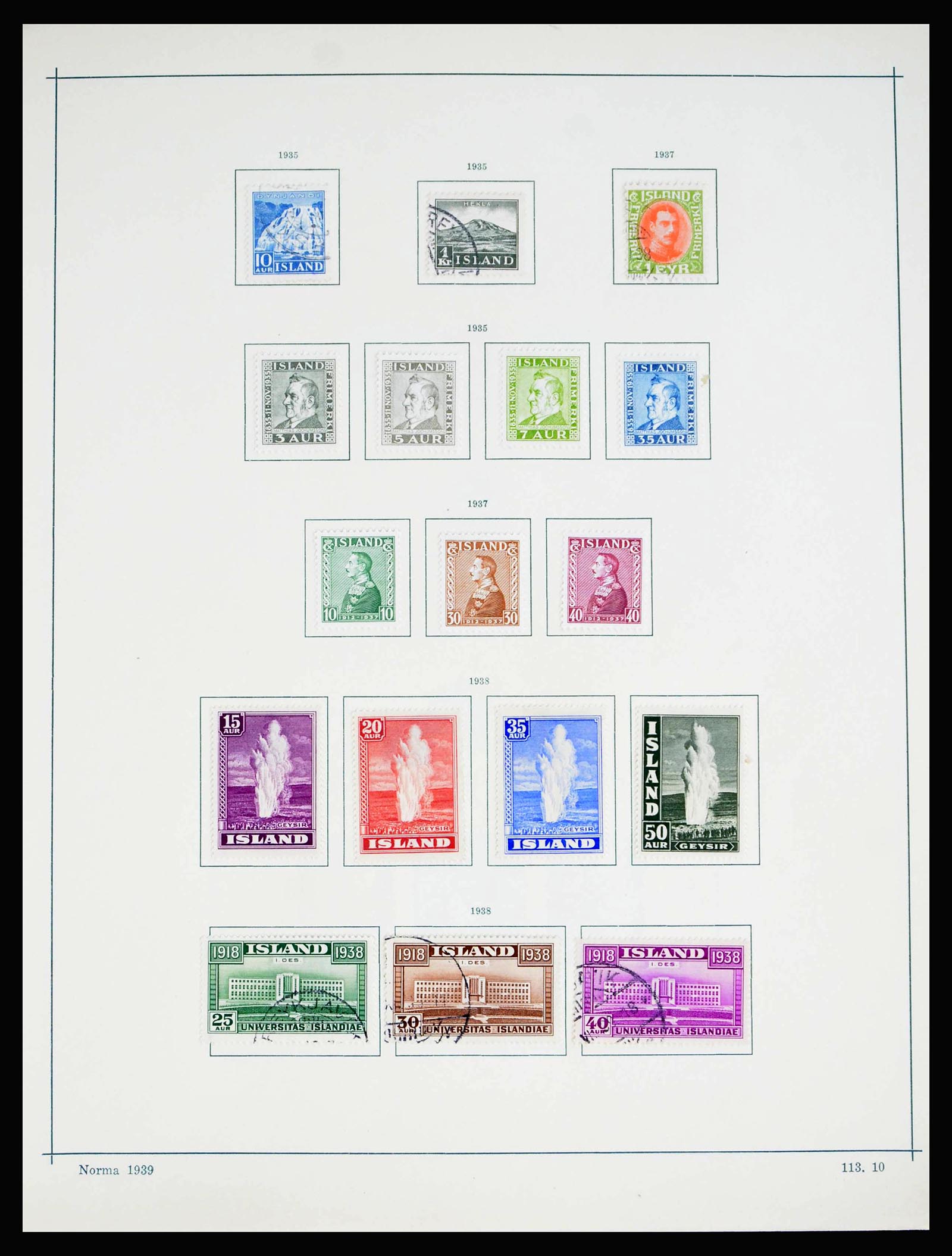 40255 0010 - Stamp collection 40255 Iceland 1873-1967.