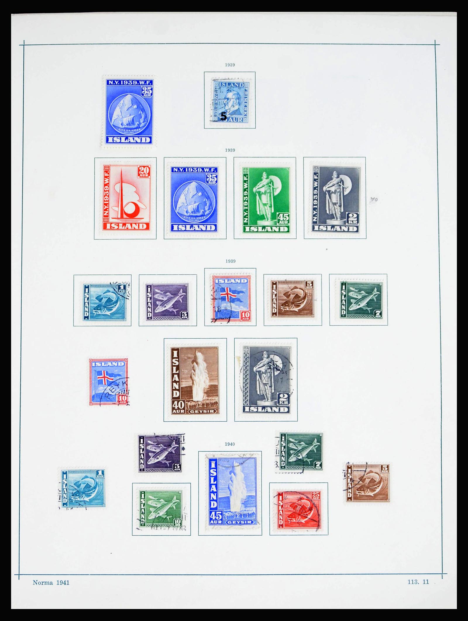 40255 0012 - Stamp collection 40255 Iceland 1873-1967.