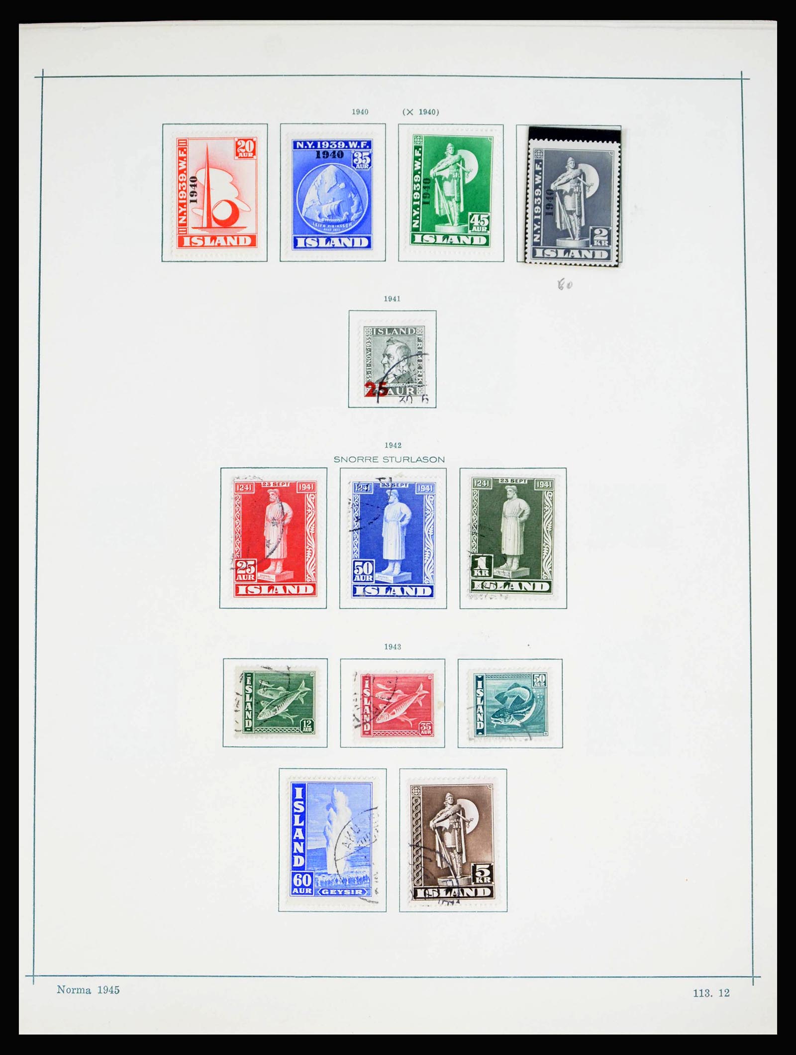 40255 0013 - Stamp collection 40255 Iceland 1873-1967.