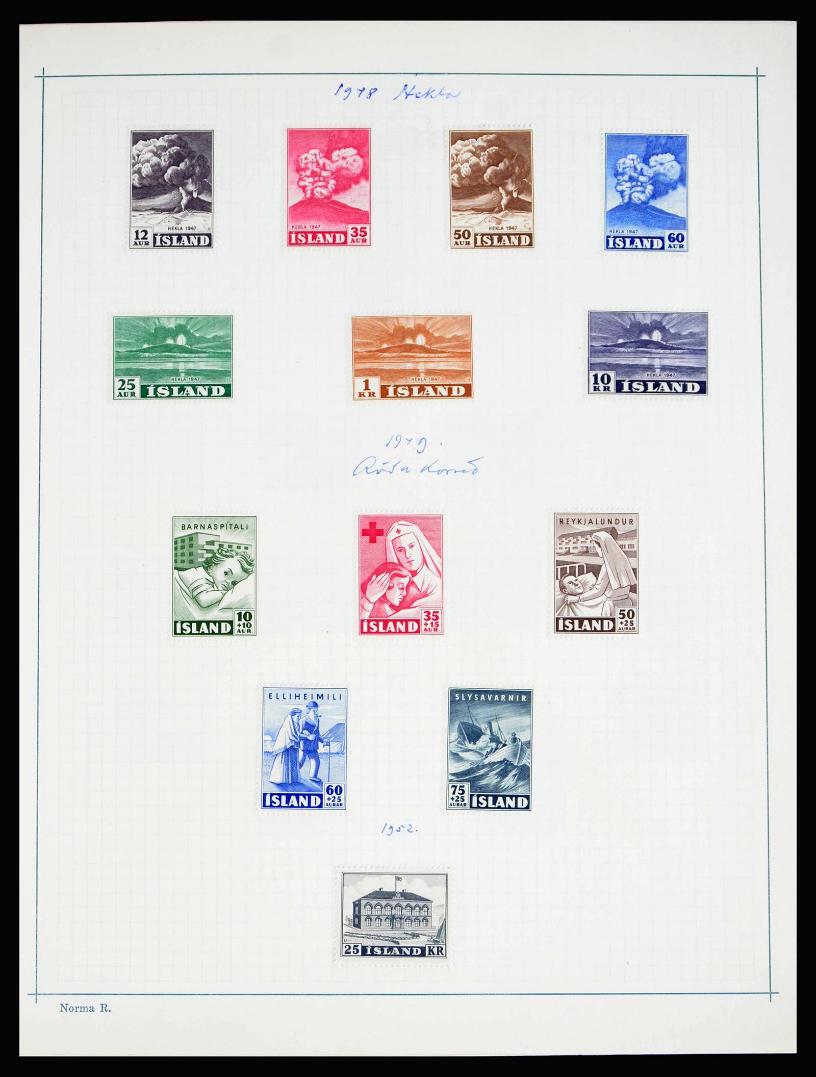 40255 0016 - Stamp collection 40255 Iceland 1873-1967.