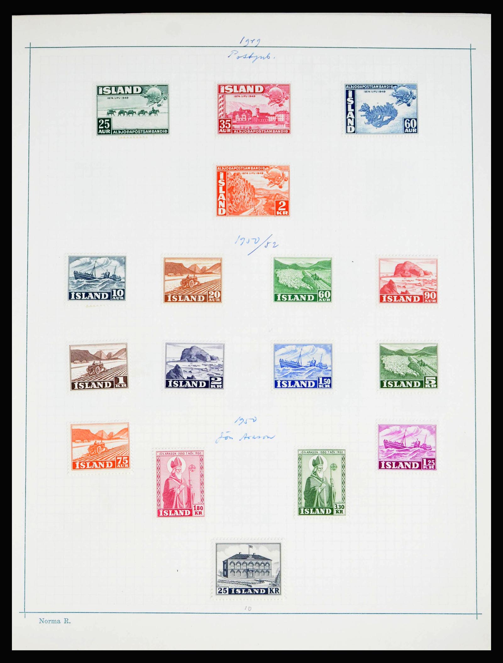 40255 0017 - Stamp collection 40255 Iceland 1873-1967.