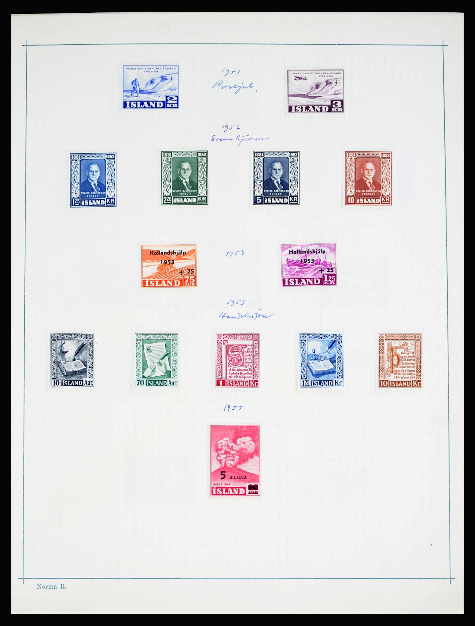 40255 0018 - Stamp collection 40255 Iceland 1873-1967.