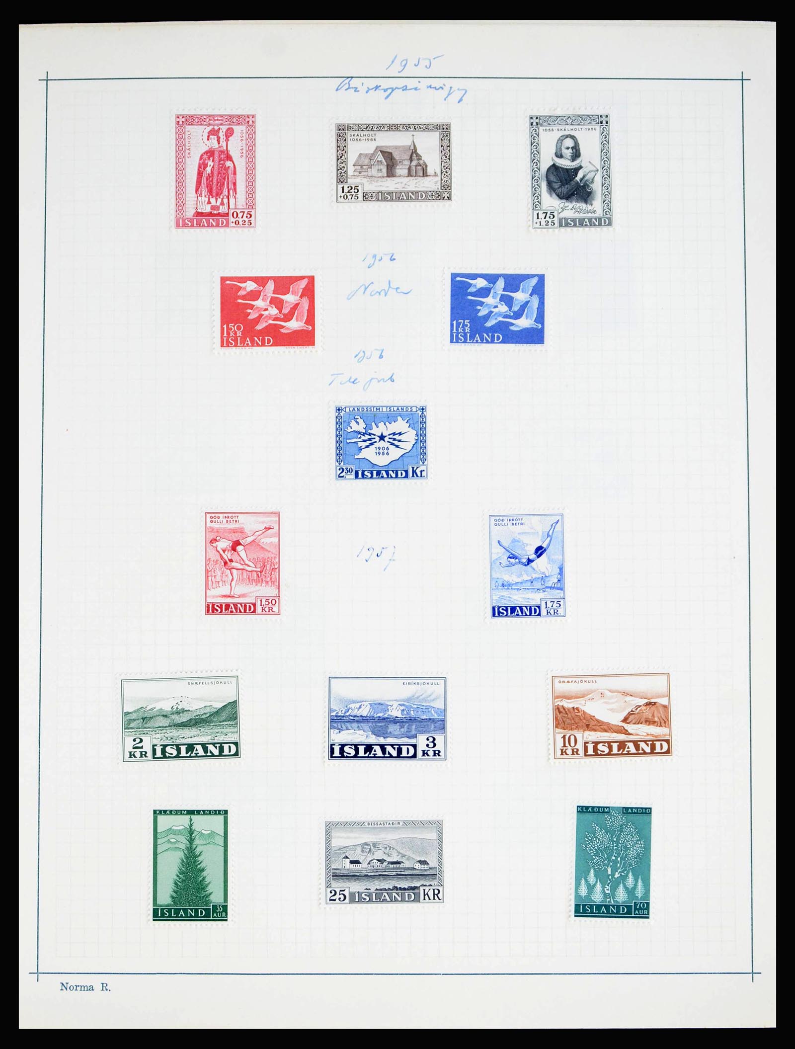 40255 0020 - Stamp collection 40255 Iceland 1873-1967.