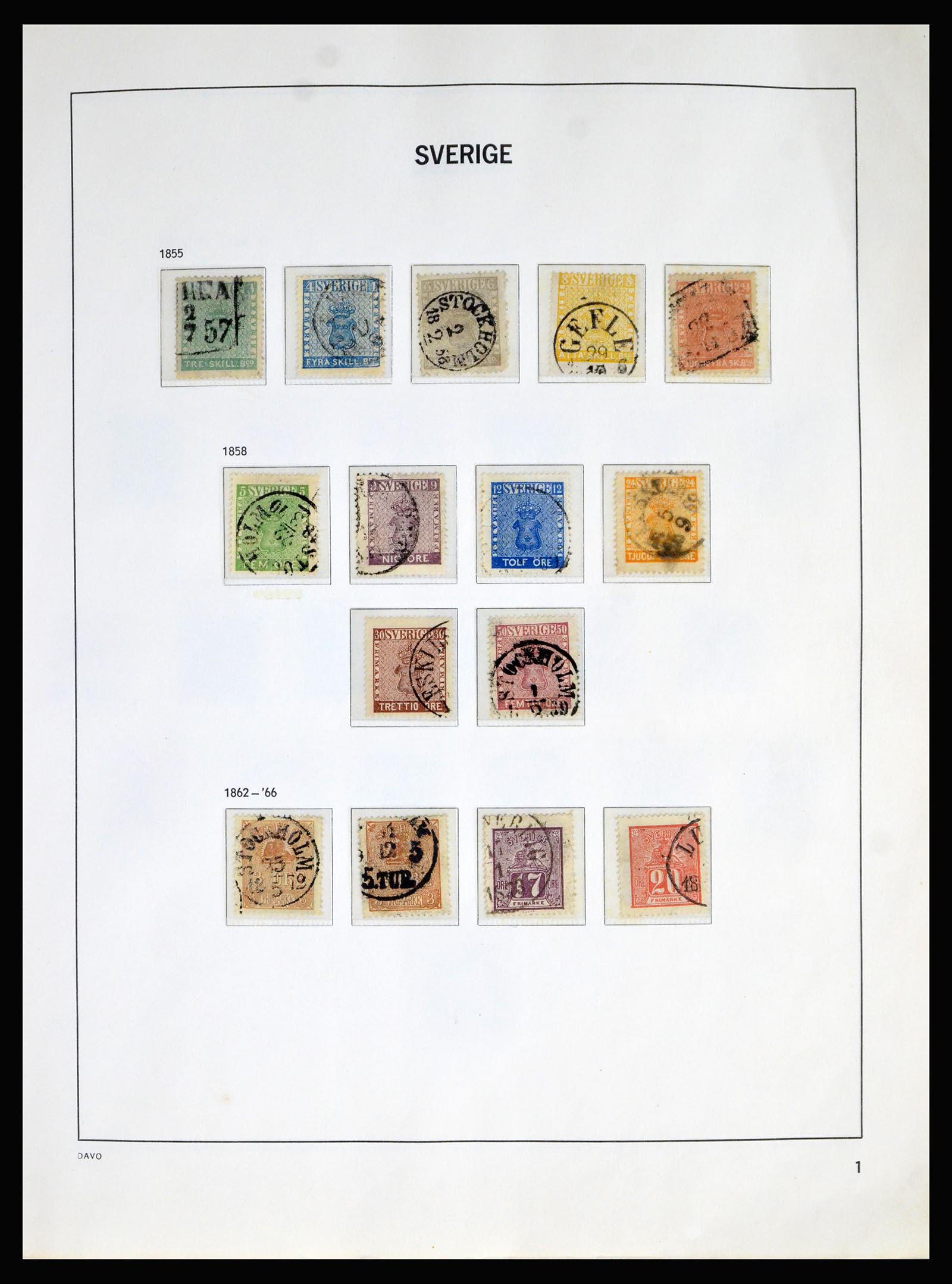 40256 0001 - Stamp collection 40256 Sweden 1855-1985.