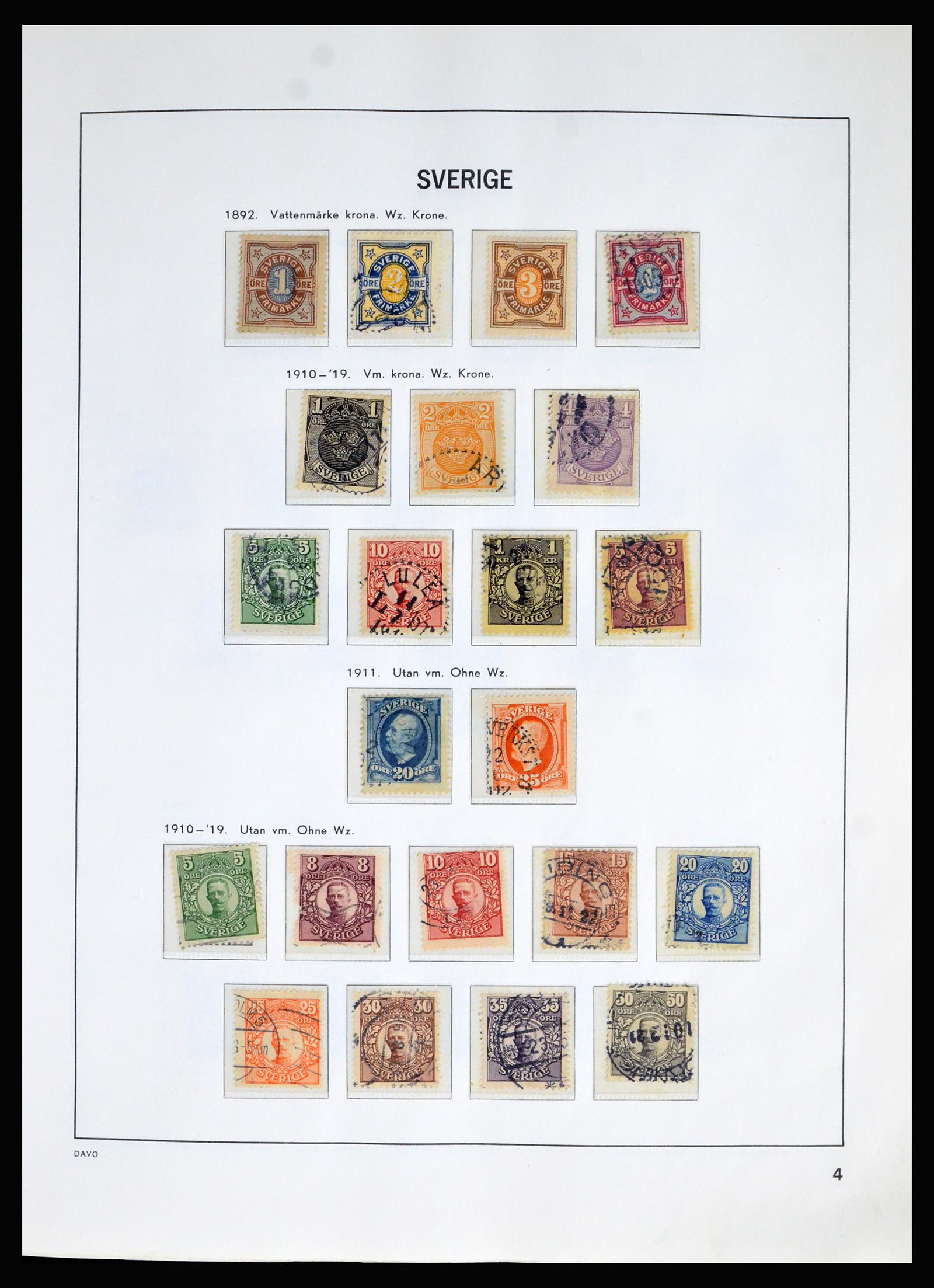 40256 0004 - Stamp collection 40256 Sweden 1855-1985.