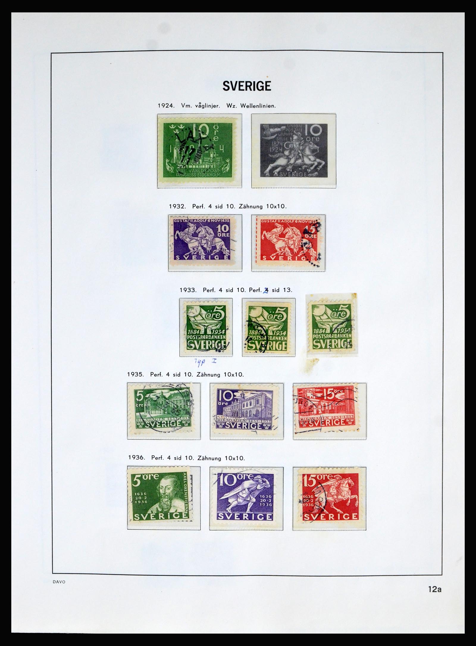 40256 0014 - Stamp collection 40256 Sweden 1855-1985.