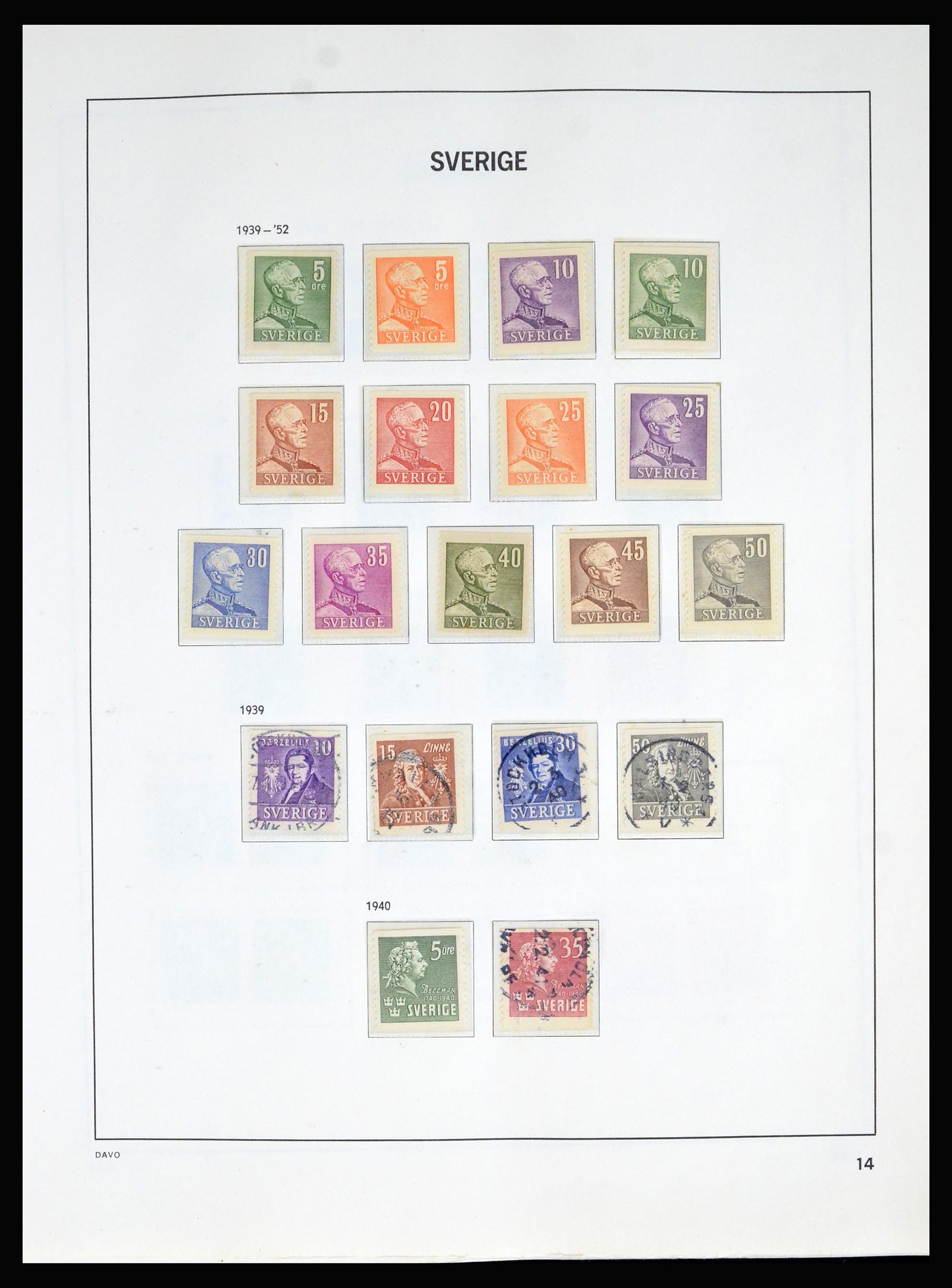 40256 0016 - Stamp collection 40256 Sweden 1855-1985.