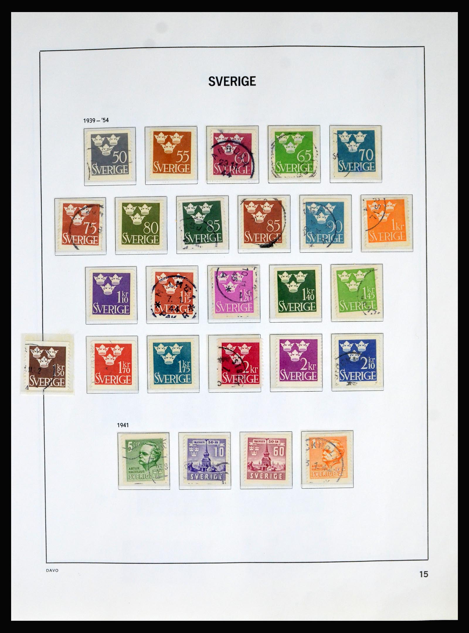 40256 0018 - Stamp collection 40256 Sweden 1855-1985.