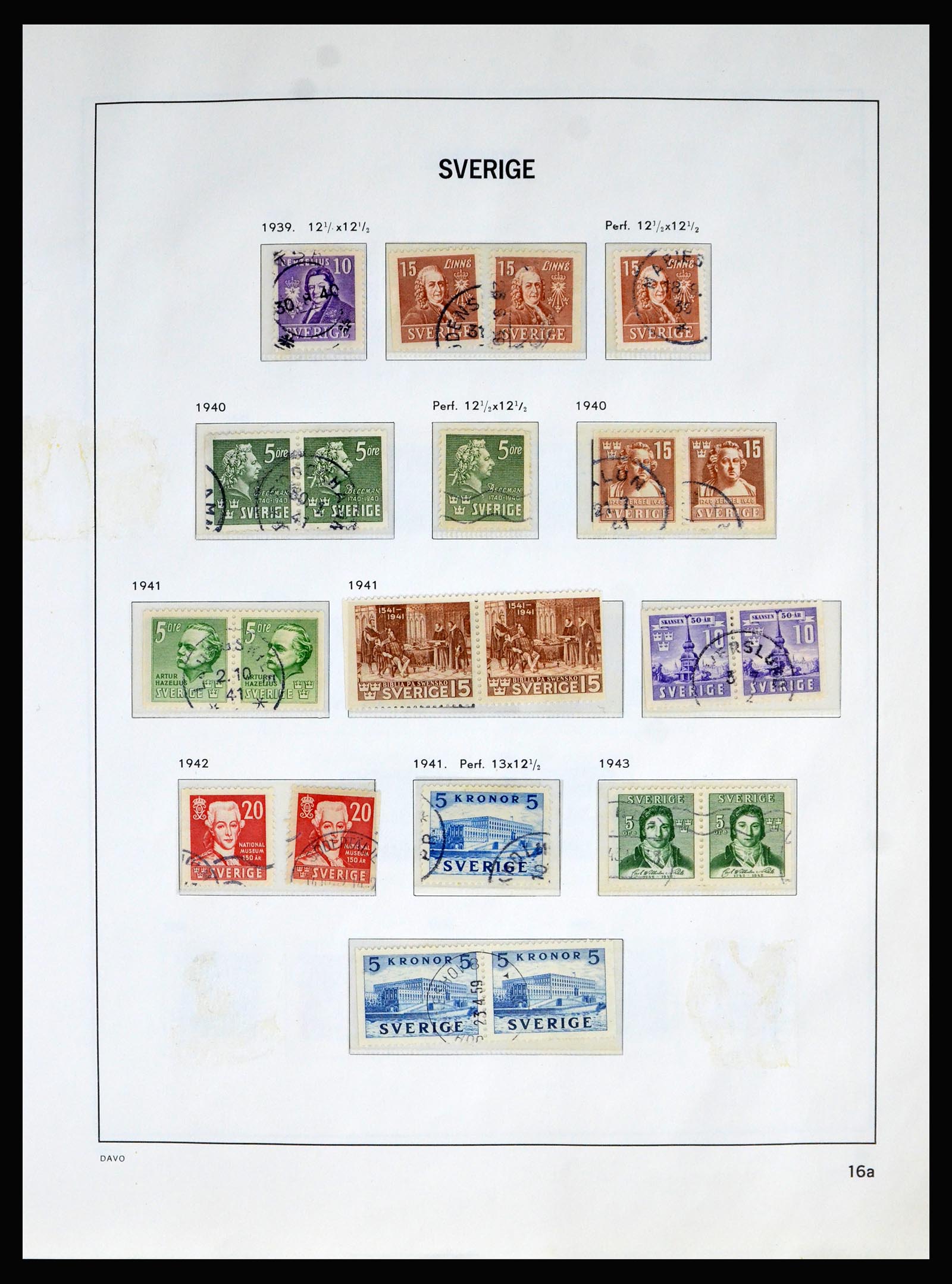 40256 0020 - Stamp collection 40256 Sweden 1855-1985.