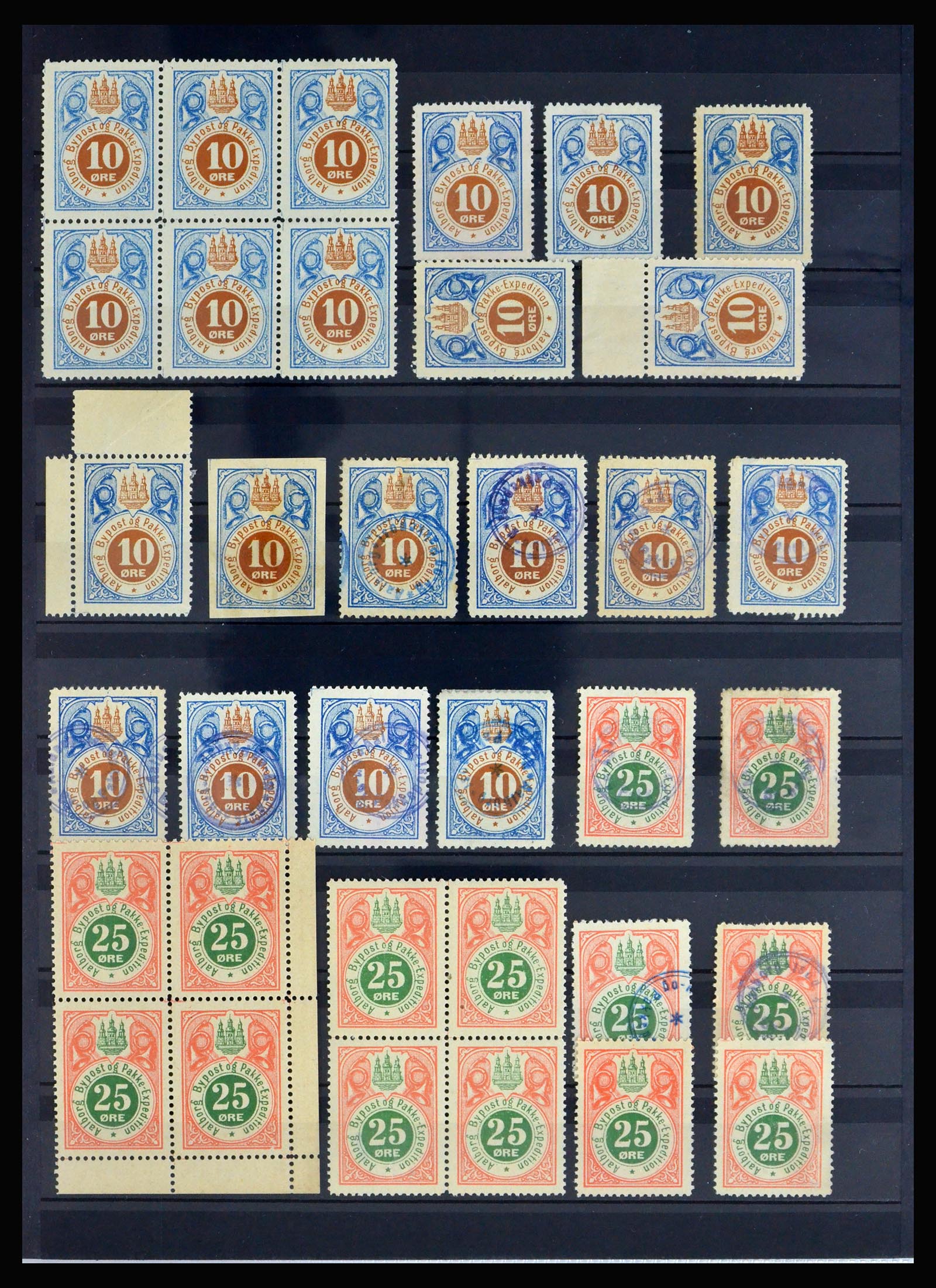 40259 0006 - Stamp collection 40259 Denmark local post 1879-1900.