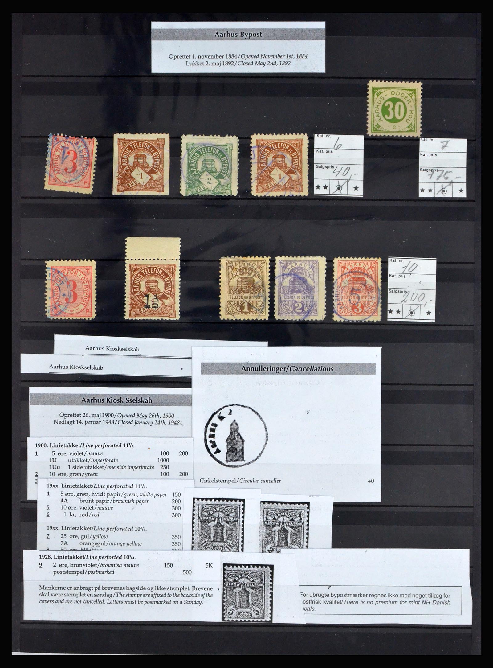 40259 0009 - Stamp collection 40259 Denmark local post 1879-1900.