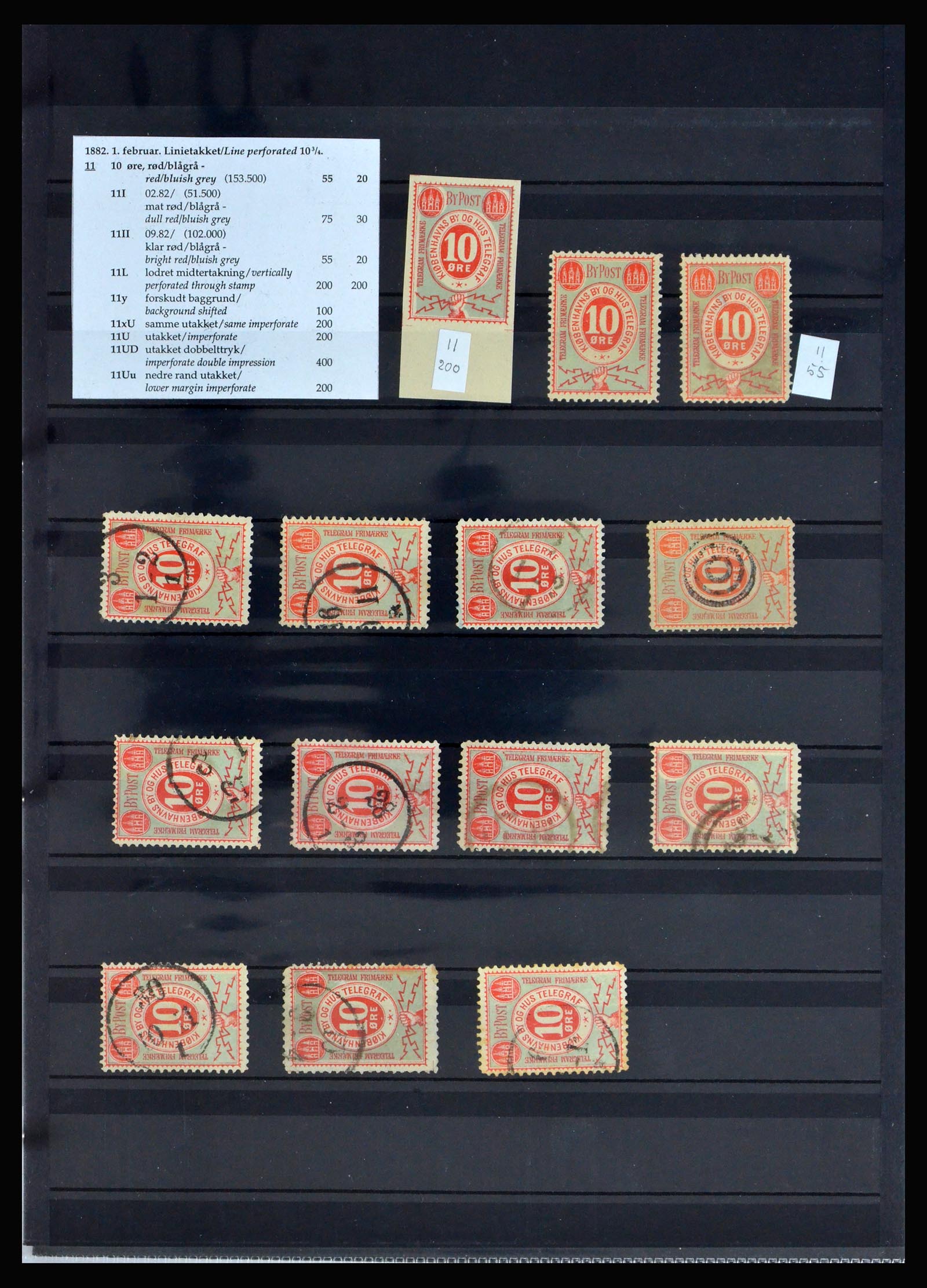 40259 0020 - Stamp collection 40259 Denmark local post 1879-1900.