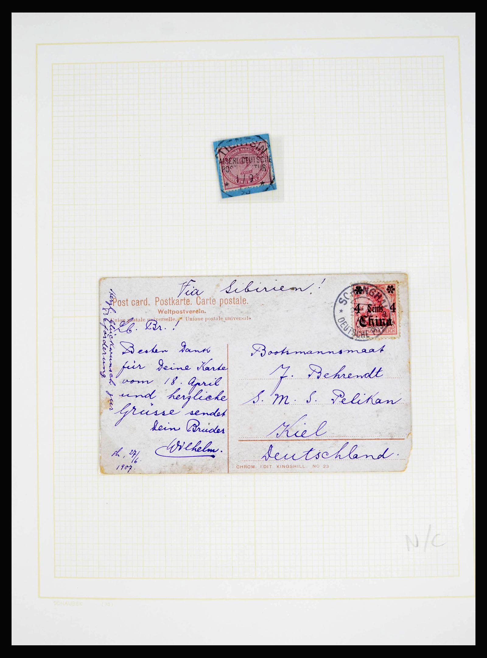 40260 0001 - Stamp collection 40260 Italian post office in China 1914-1927.