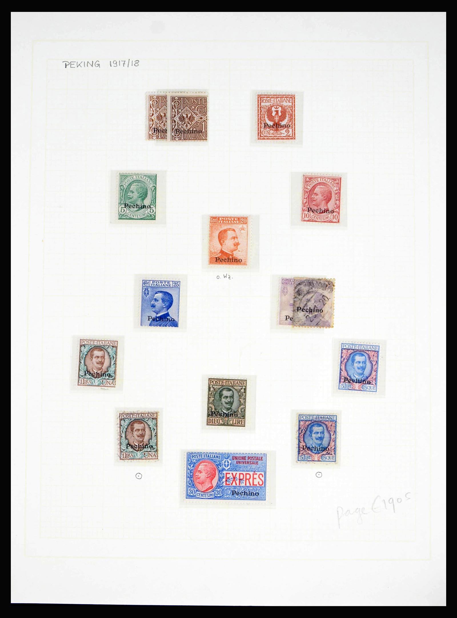 40260 0006 - Stamp collection 40260 Italian post office in China 1914-1927.