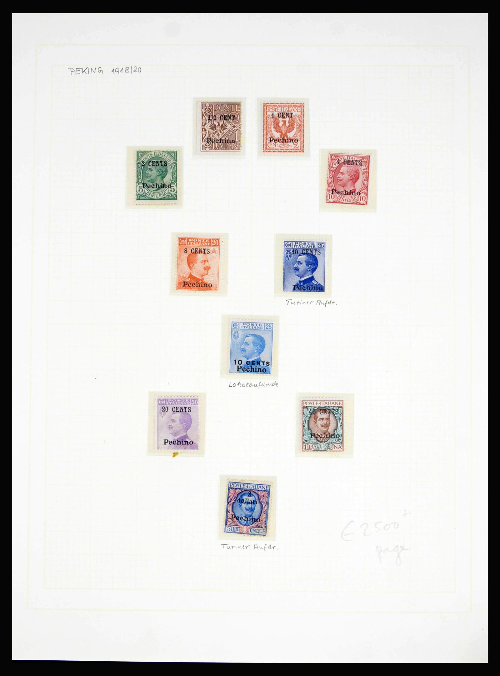 40260 0007 - Stamp collection 40260 Italian post office in China 1914-1927.