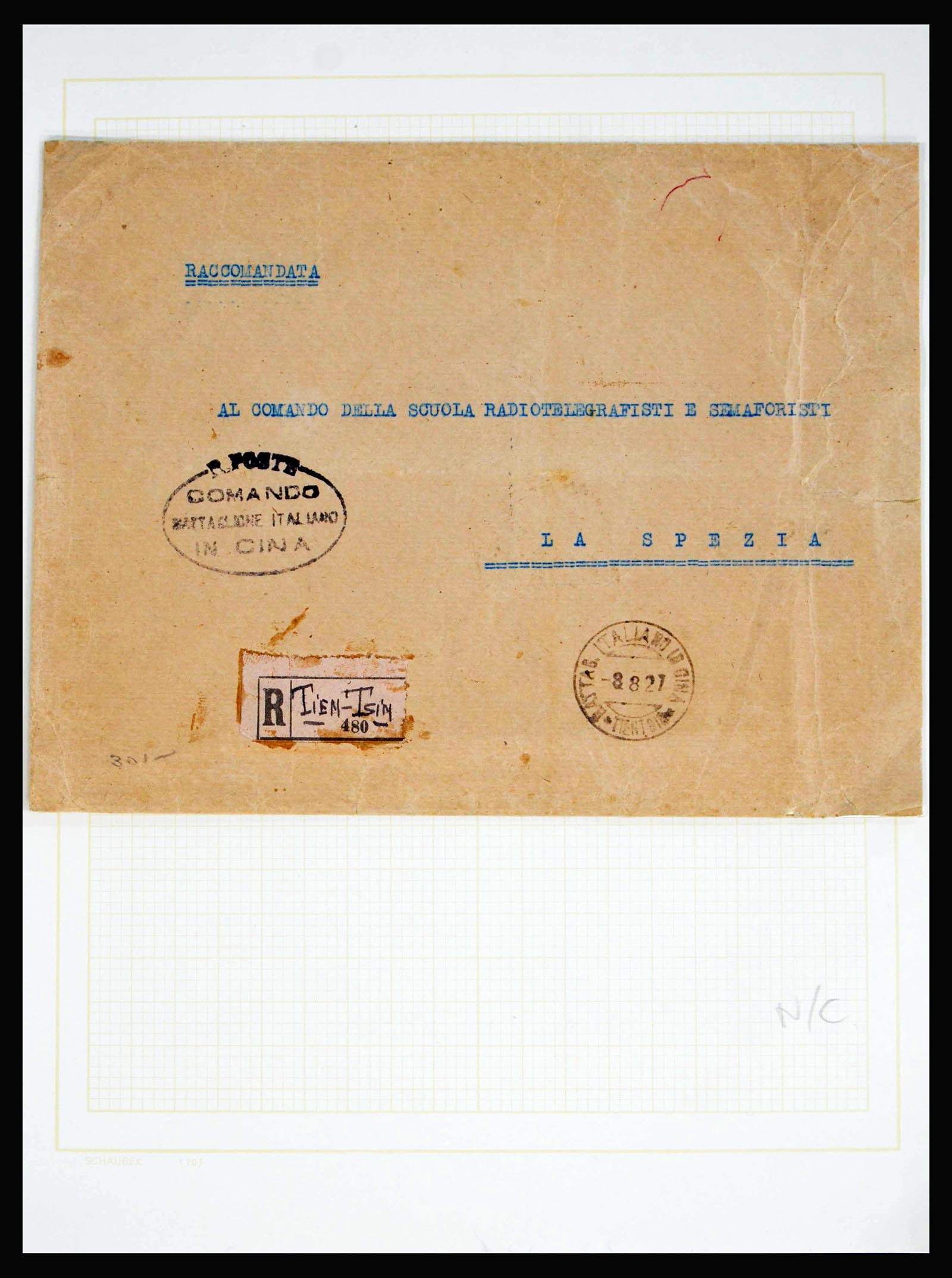 40260 0015 - Stamp collection 40260 Italian post office in China 1914-1927.