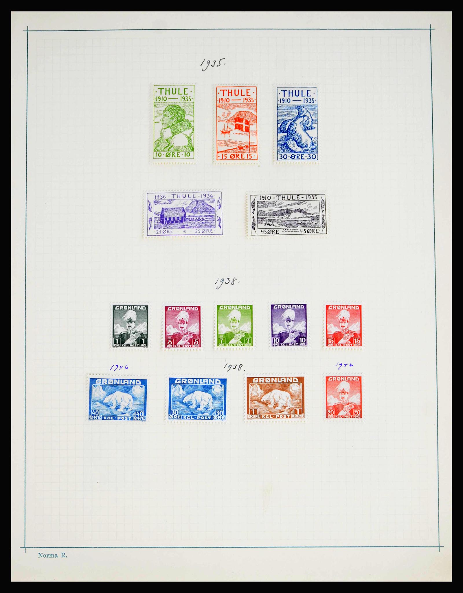 40272 0002 - Stamp collection 40272 Greenland complete 1905-1956.