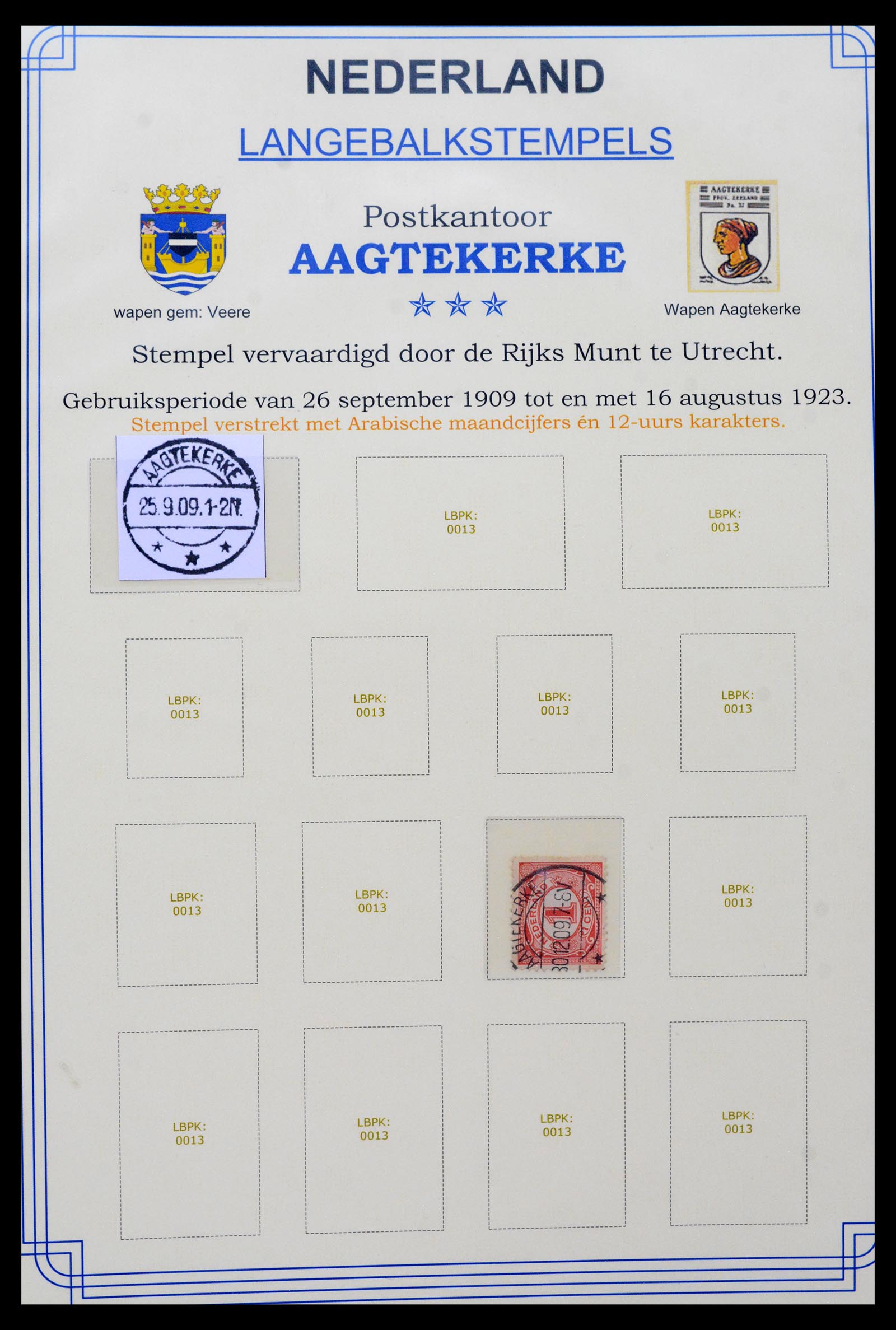 40345 0001 - Stamp collection 40345 Netherlands cancellations 1900-1935.