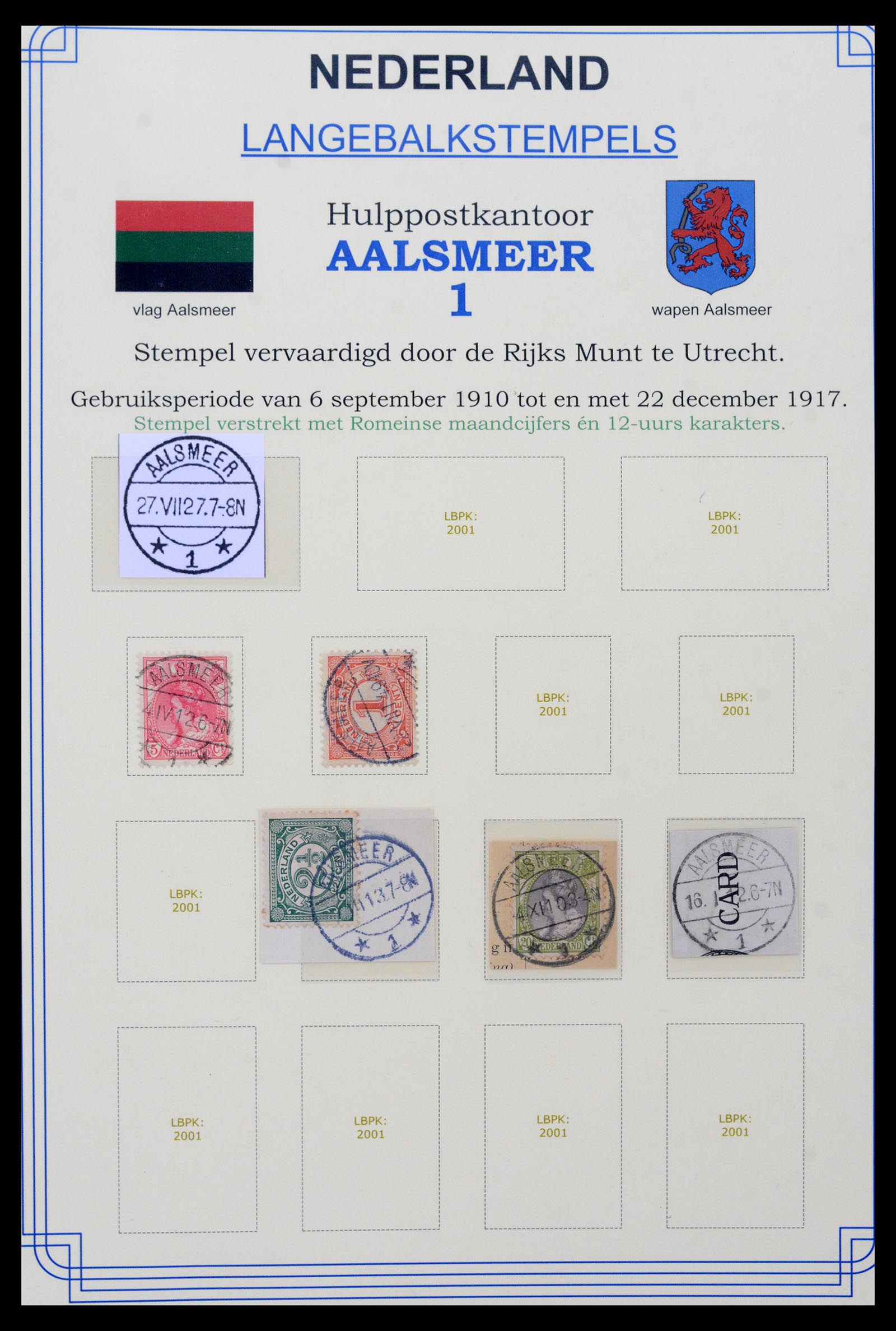 40345 0002 - Stamp collection 40345 Netherlands cancellations 1900-1935.