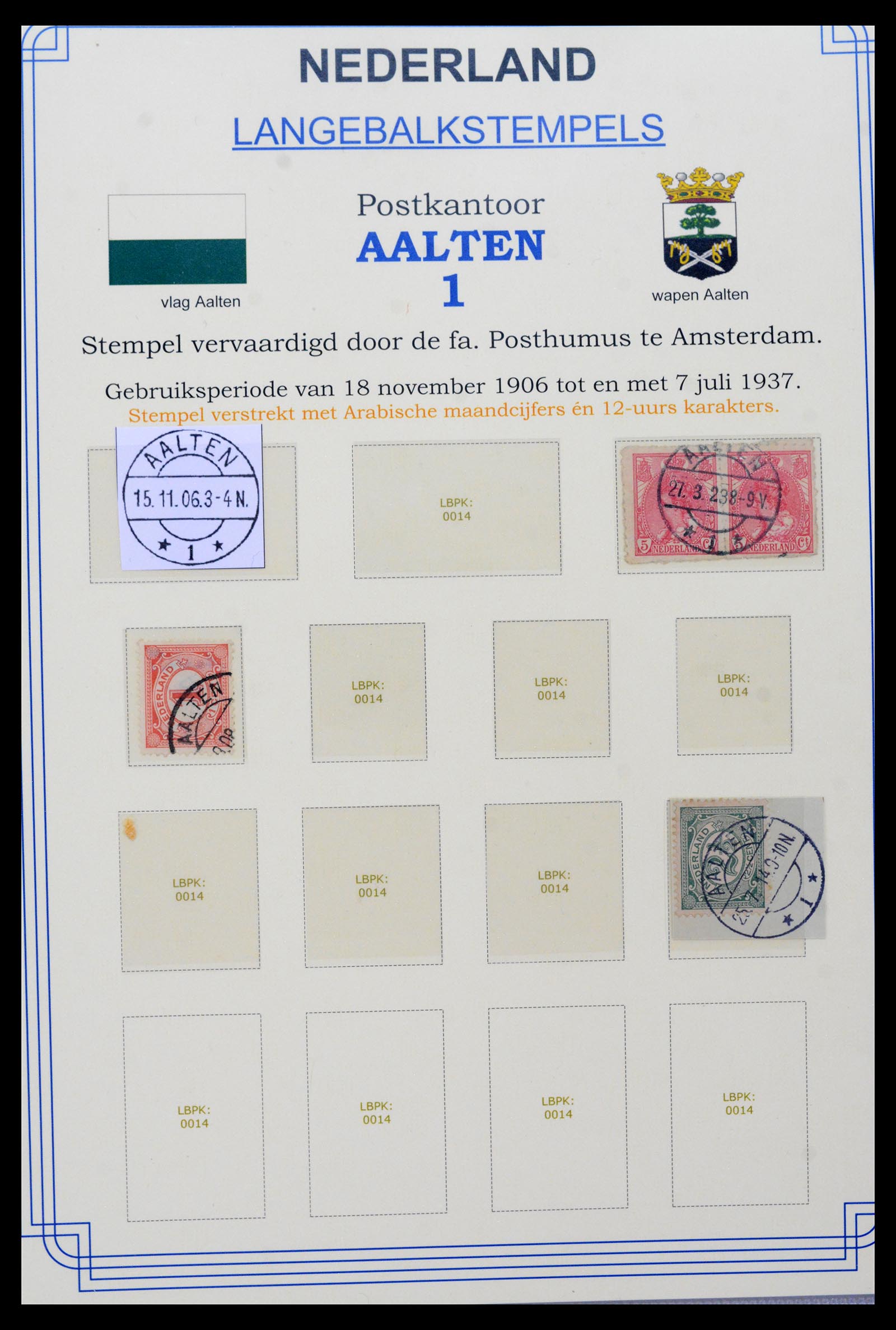 40345 0005 - Stamp collection 40345 Netherlands cancellations 1900-1935.