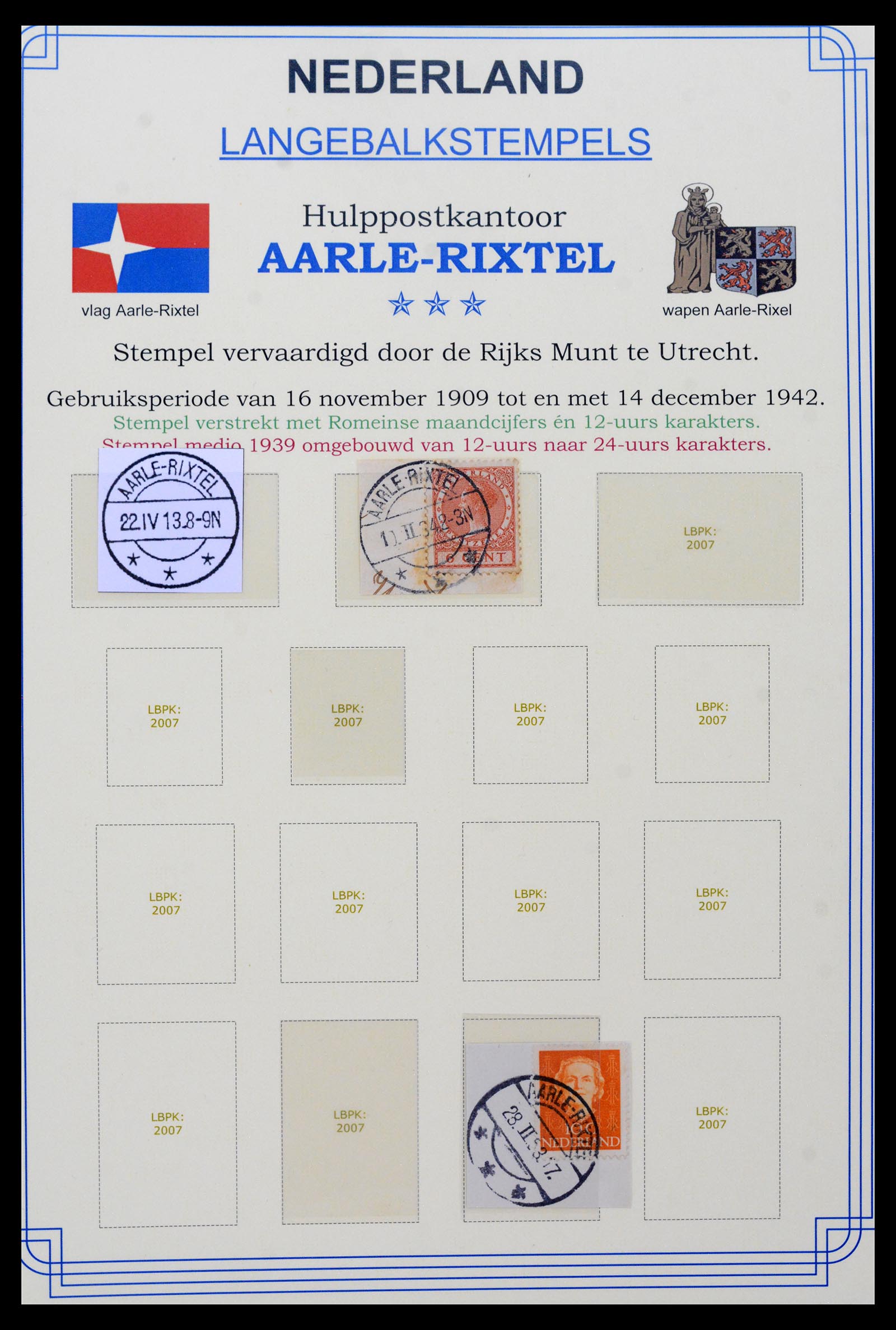 40345 0010 - Stamp collection 40345 Netherlands cancellations 1900-1935.