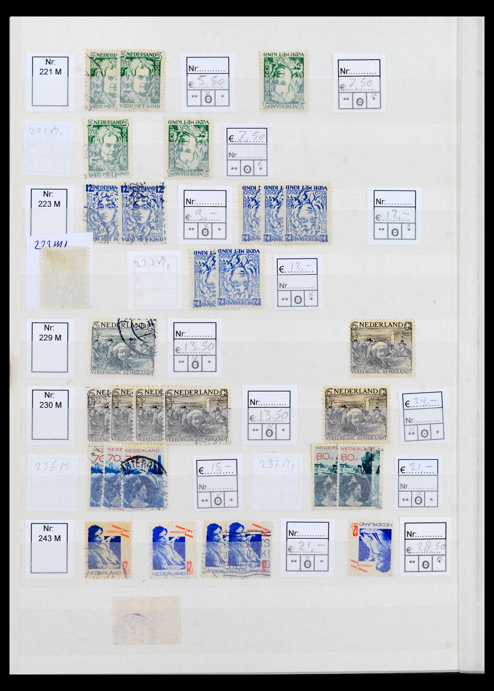 40397 0014 - Stamp collection 40397 Netherlands plateflaws 1867-2007.