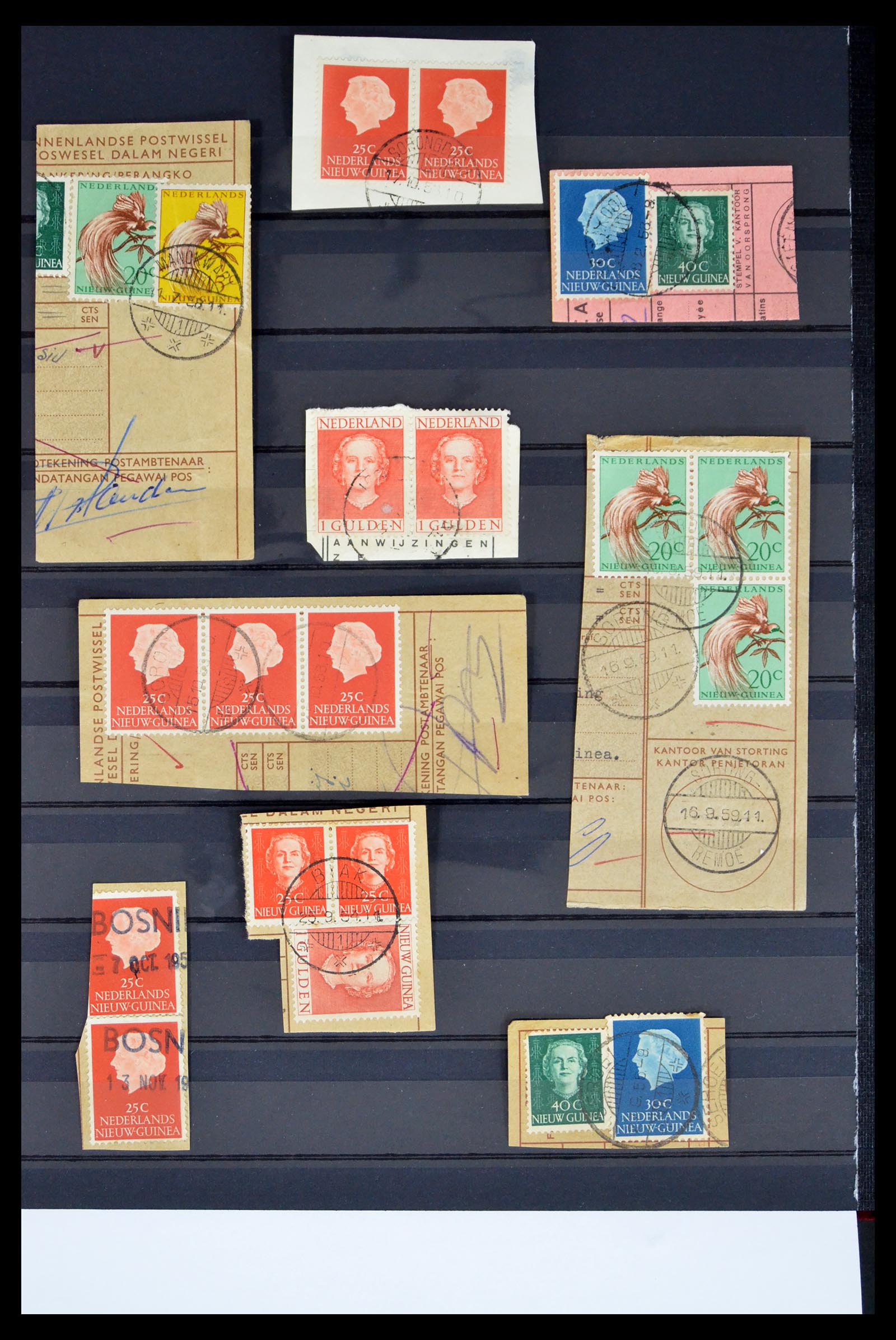 40452 0008 - Postzegel verzameling 40452 Nederlands Nieuw Guinea 1950-1962.