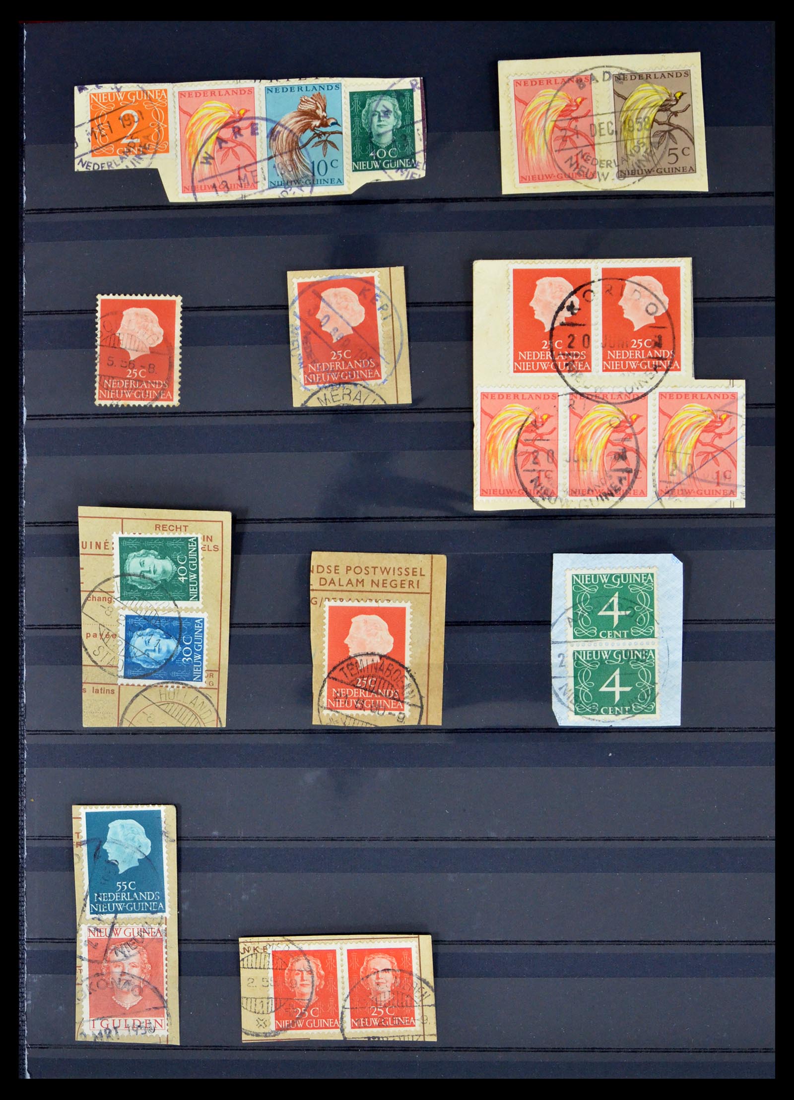 40452 0011 - Postzegel verzameling 40452 Nederlands Nieuw Guinea 1950-1962.