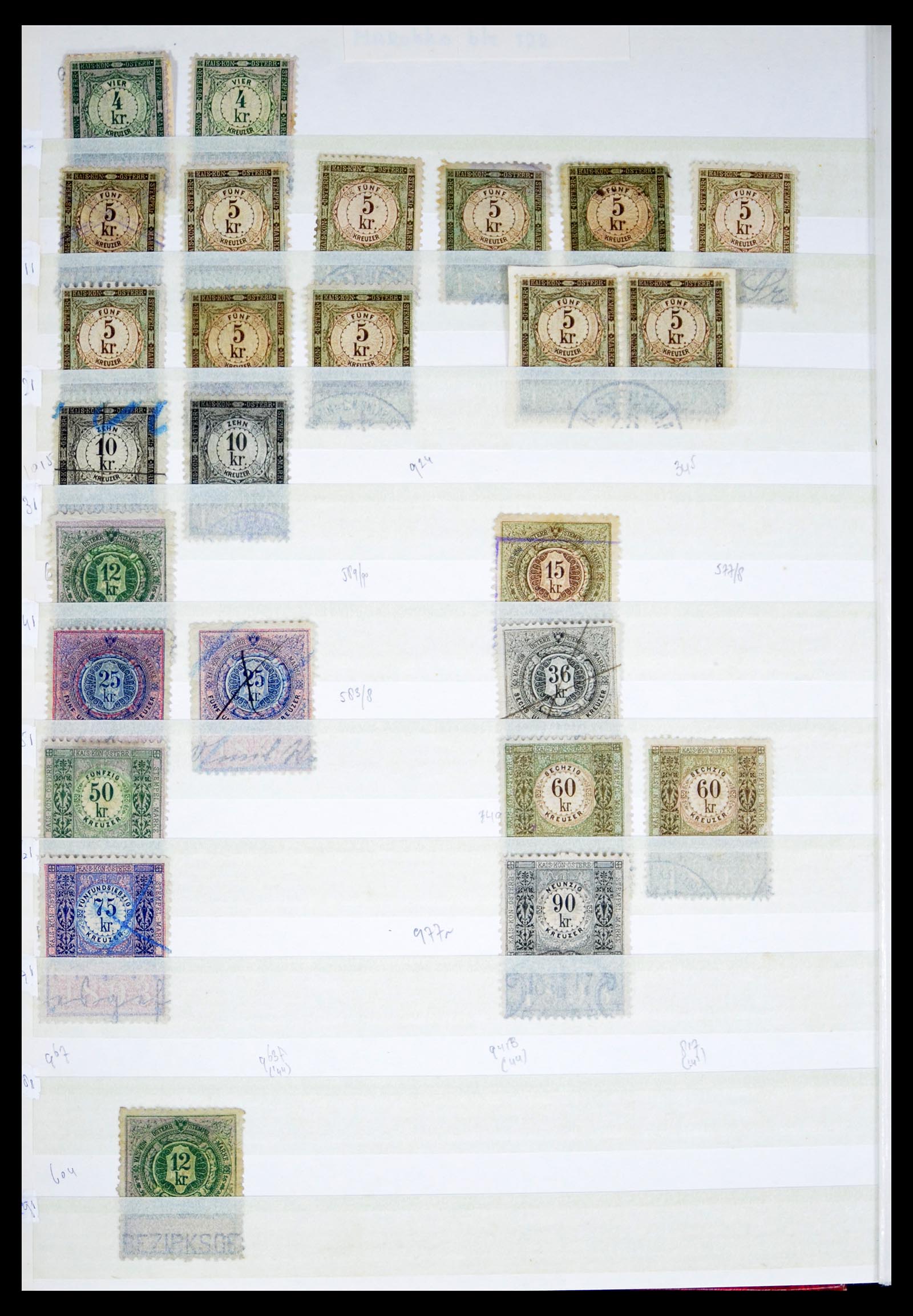 40466 0010 - Stamp collection 40466 Austria fiscal.