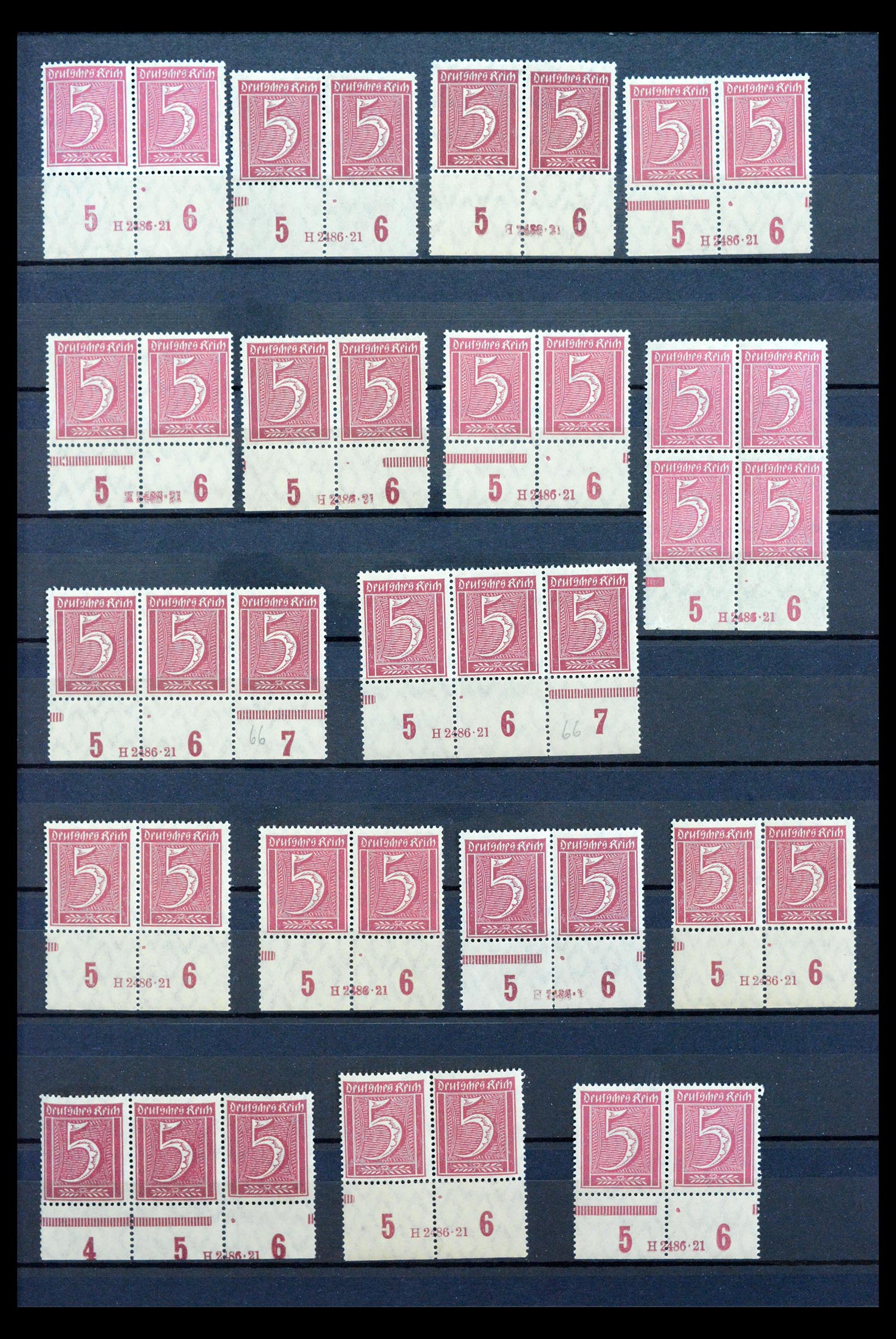 40467 0001 - Stamp collection 40467 German Reich Rijk Han numbers.