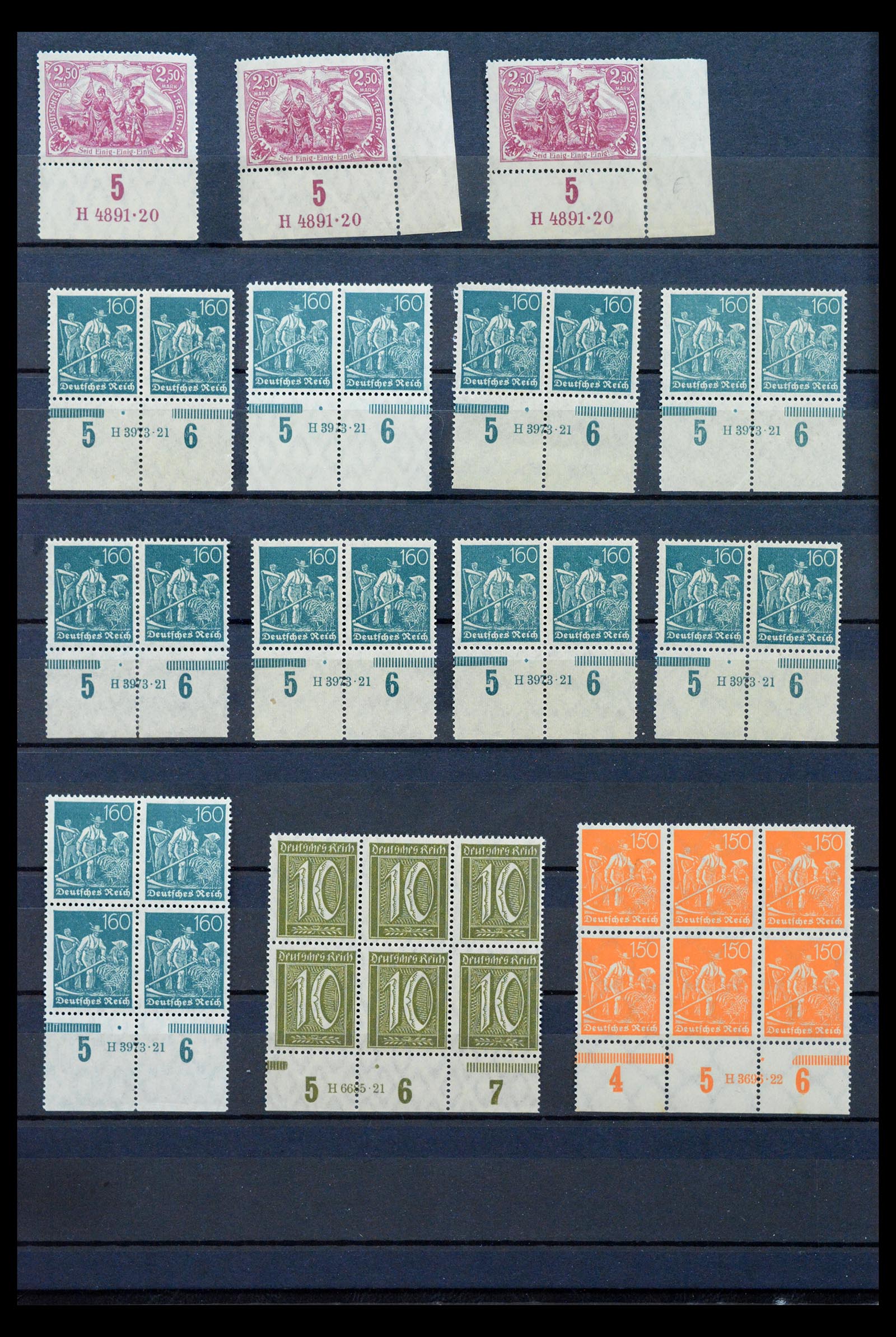 40467 0002 - Stamp collection 40467 German Reich Rijk Han numbers.