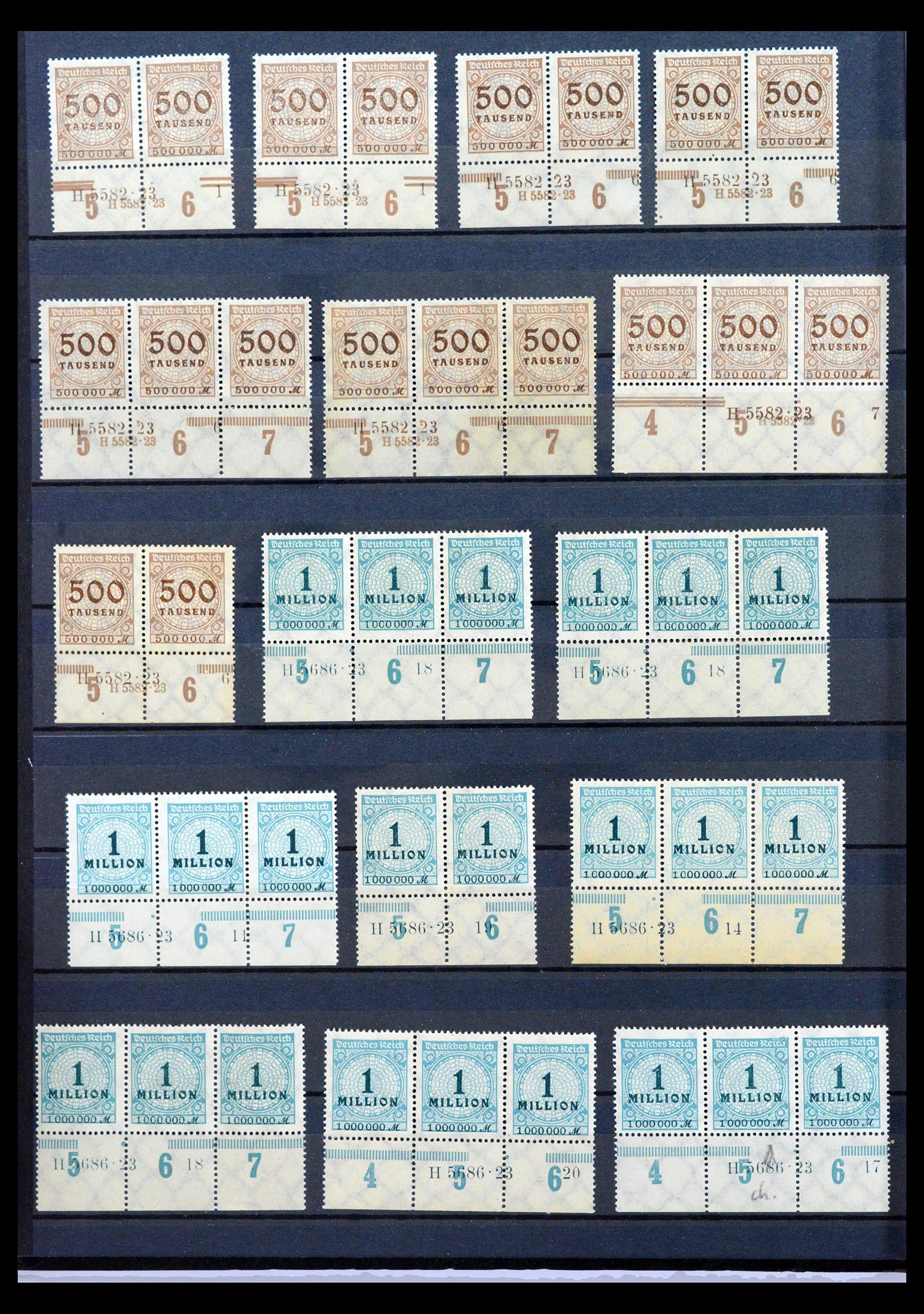 40467 0010 - Stamp collection 40467 German Reich Rijk Han numbers.