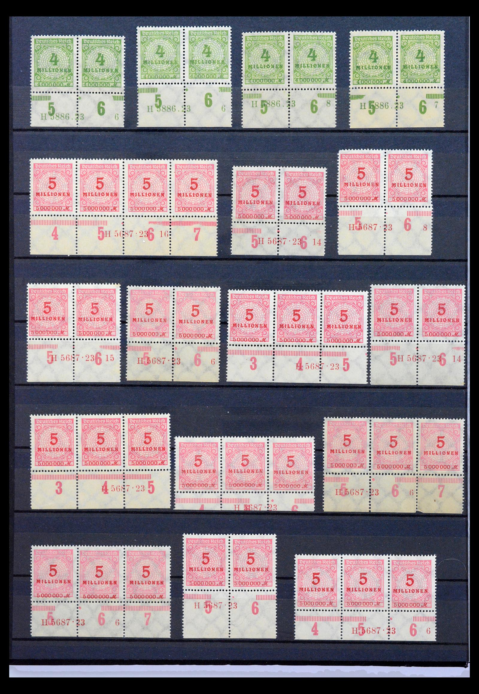 40467 0012 - Stamp collection 40467 German Reich Rijk Han numbers.