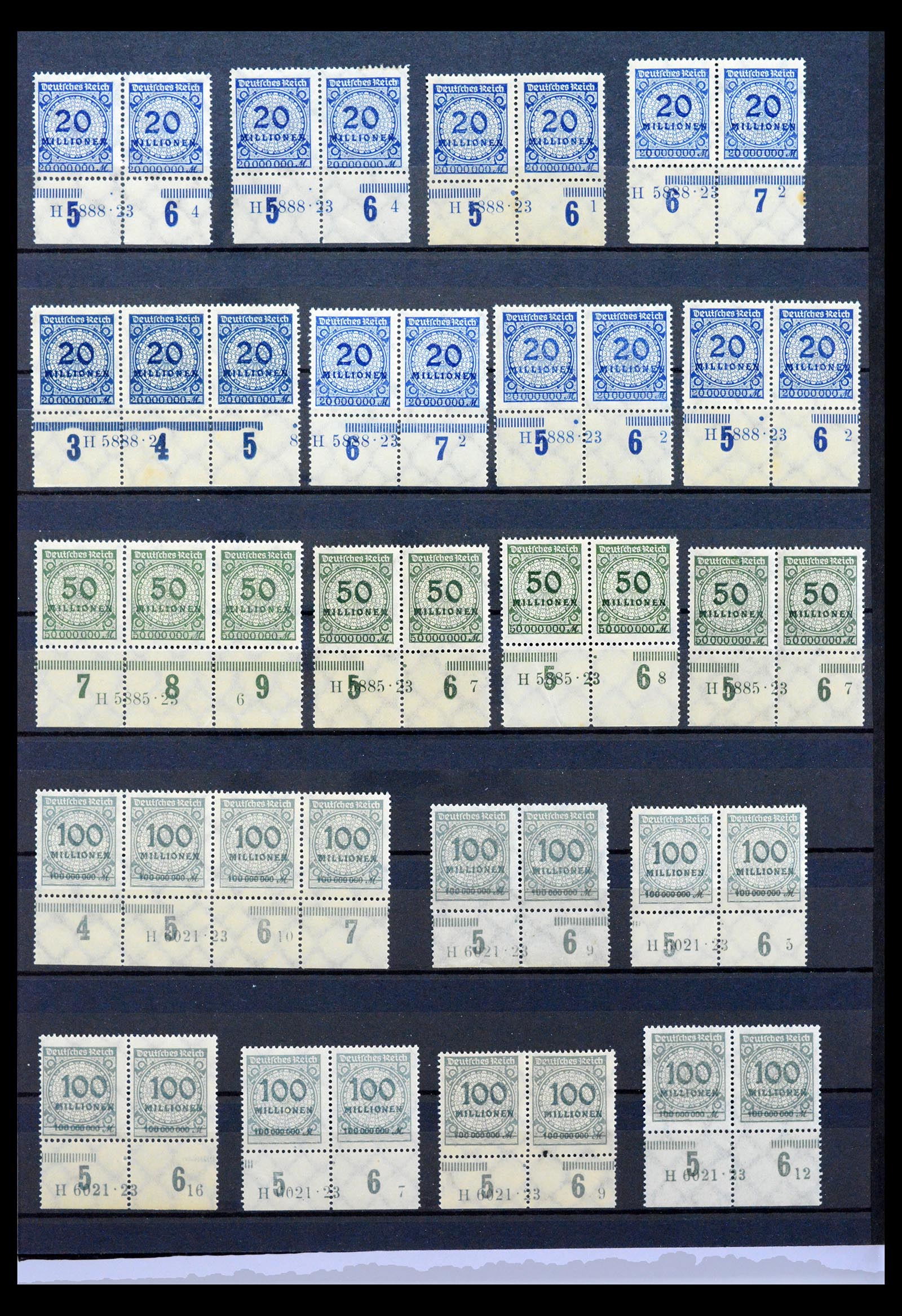 40467 0015 - Stamp collection 40467 German Reich Rijk Han numbers.