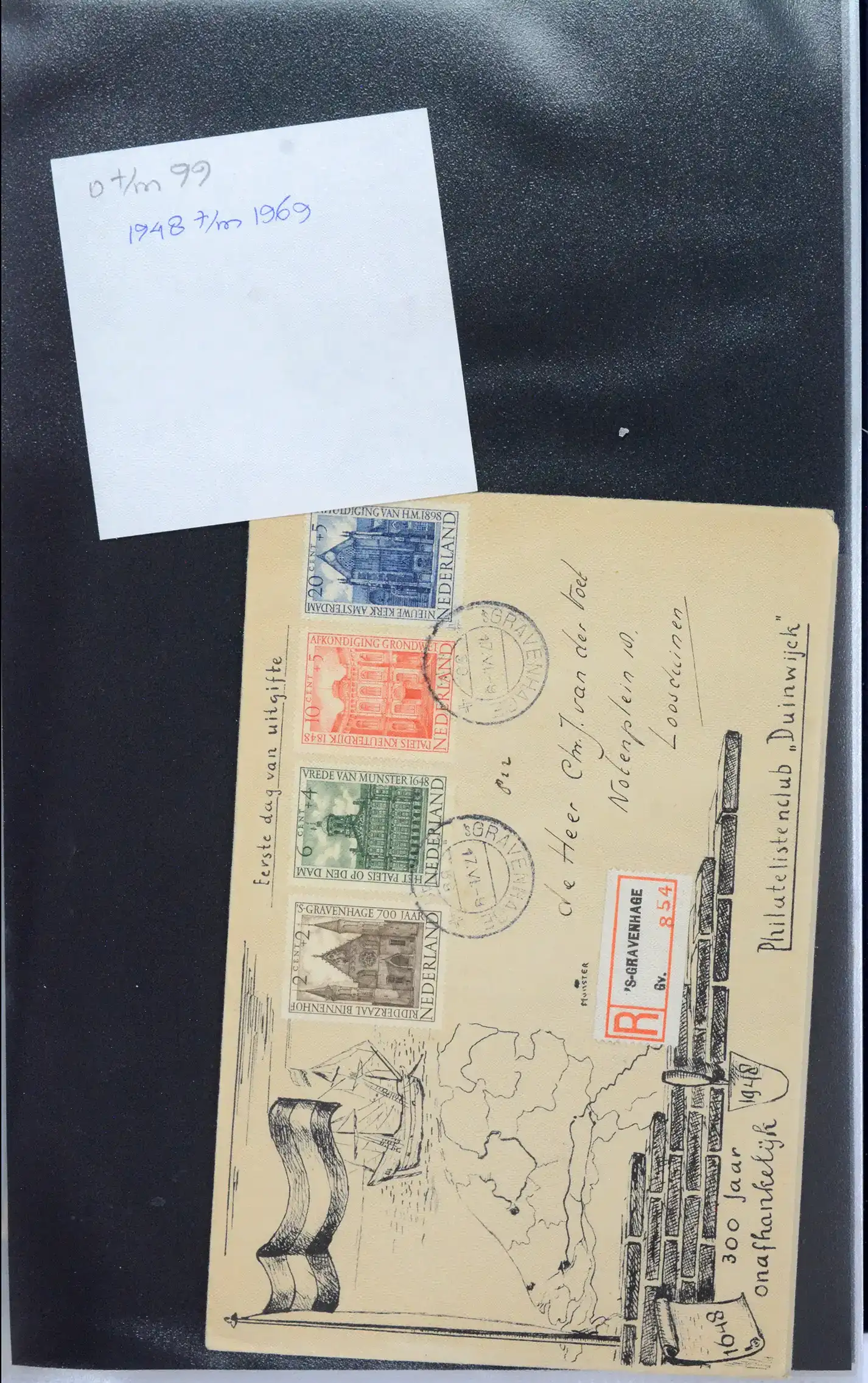 40547 0001 - Stamp collection 40547 Netherlands and territories FDC's 1948-1965.