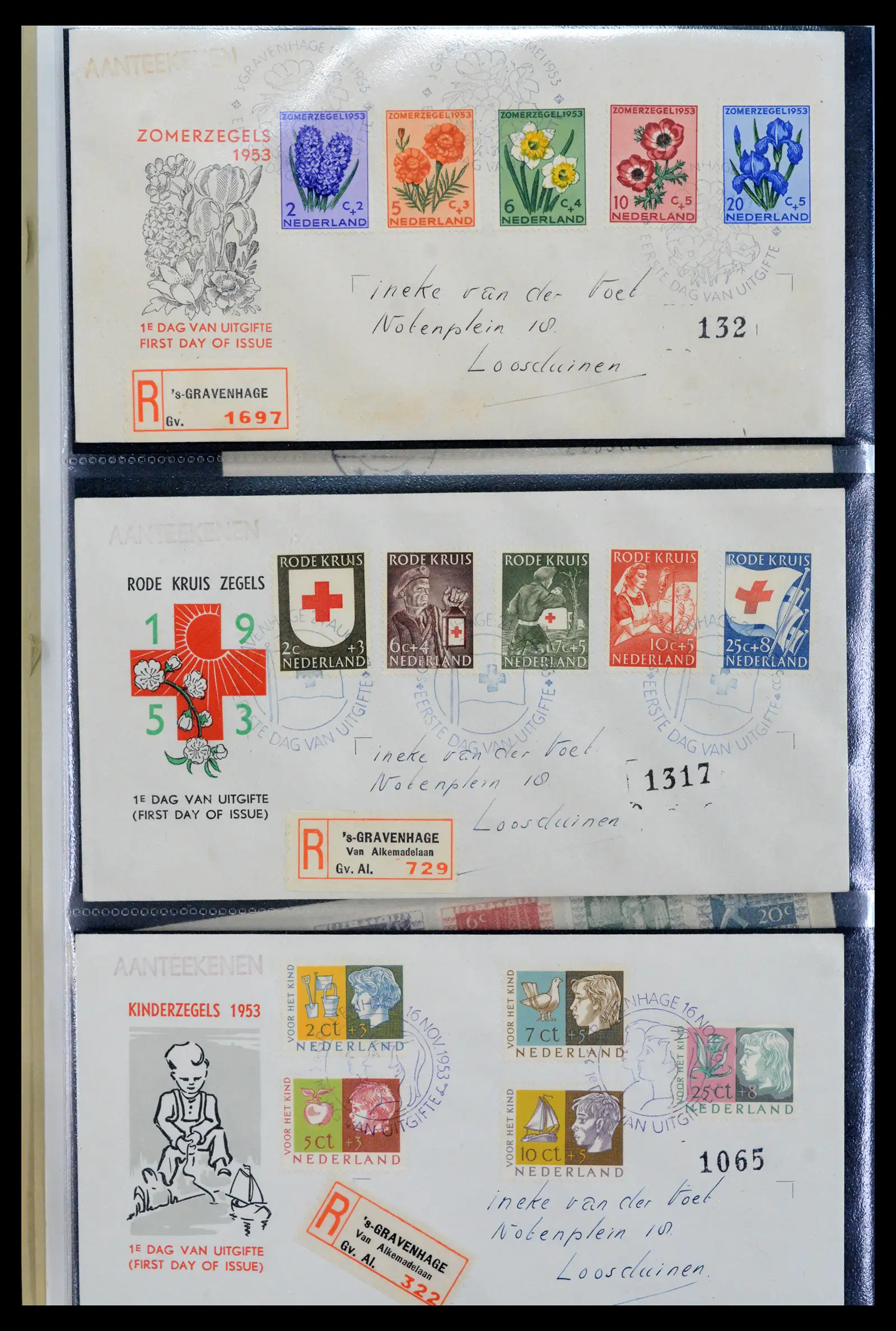 40547 0005 - Stamp collection 40547 Netherlands and territories FDC's 1948-1965.