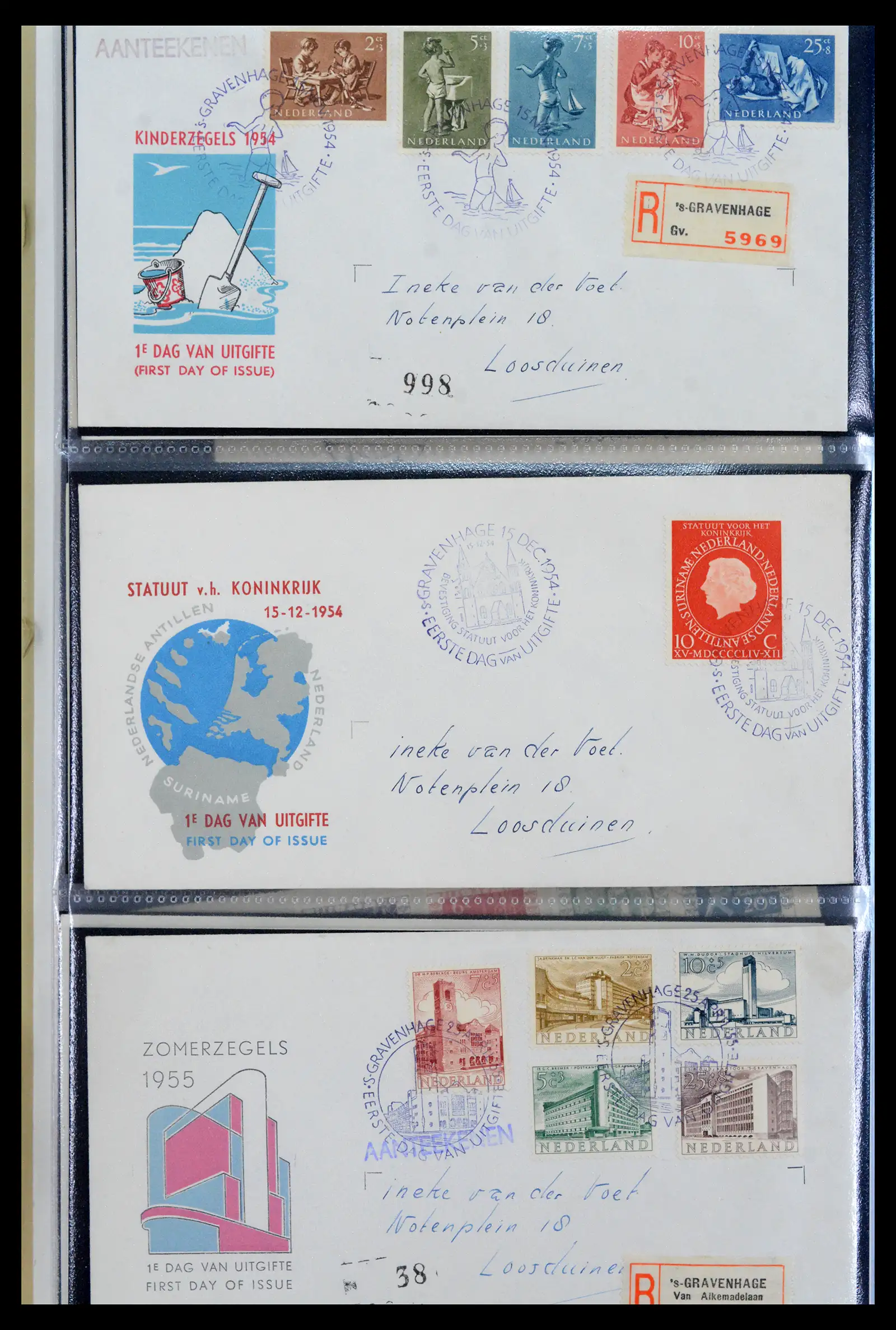 40547 0007 - Stamp collection 40547 Netherlands and territories FDC's 1948-1965.